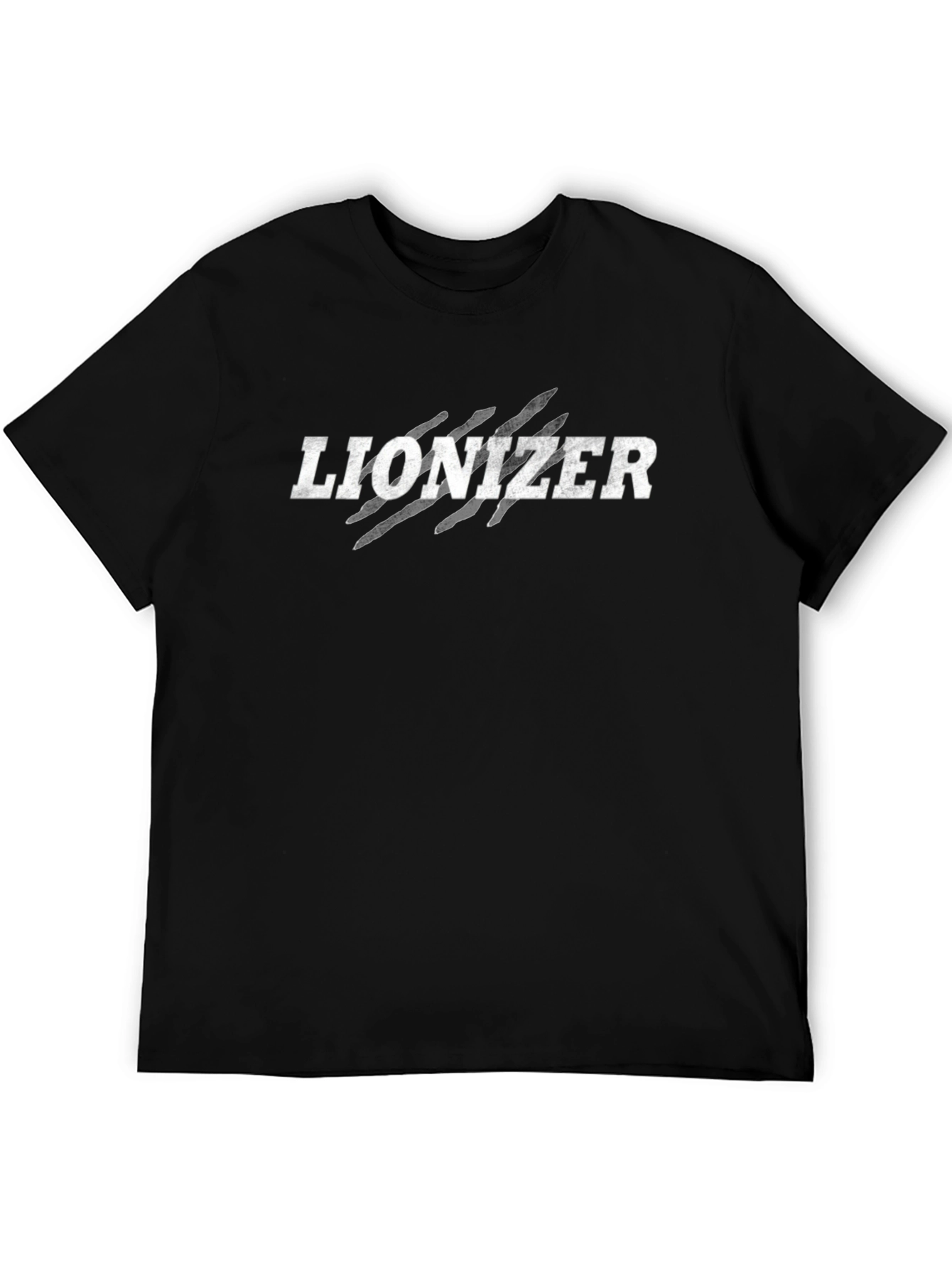 Lionizer Graphic T-Shirt - Black Cotton Blend