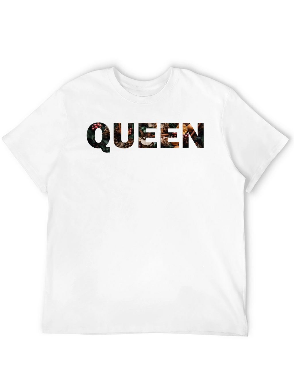 Queen Floral Print Black T-Shirt