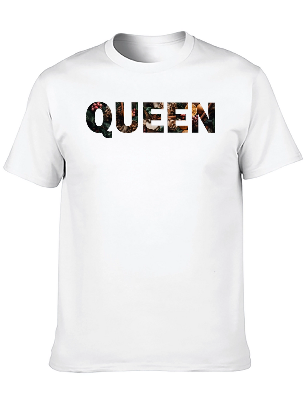 Queen Floral Print Black T-Shirt
