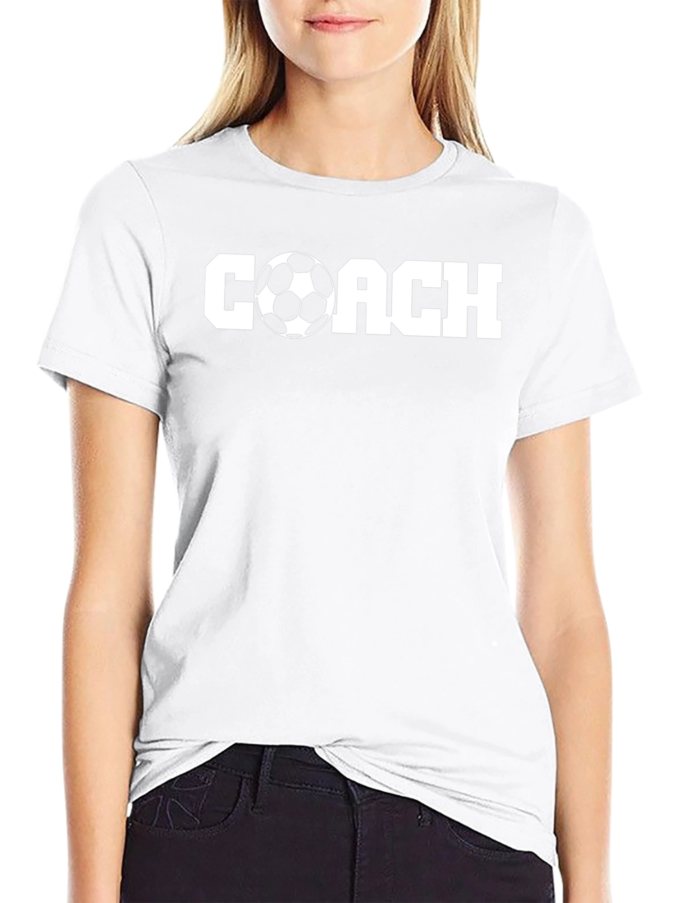 Soccer Coach T-Shirt - Black Soccer Ball Tee