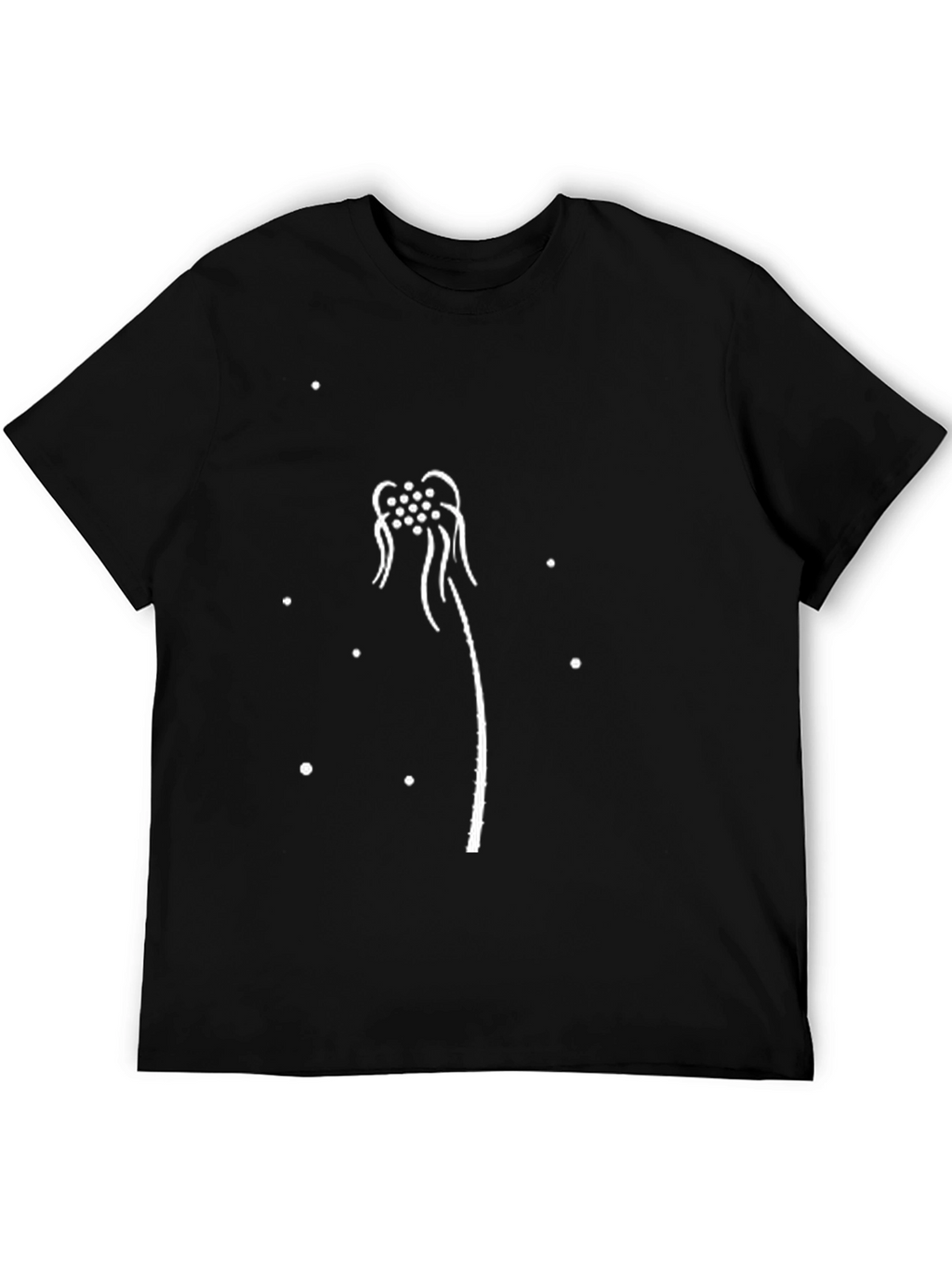 Dandelion Graphic Black T-Shirt