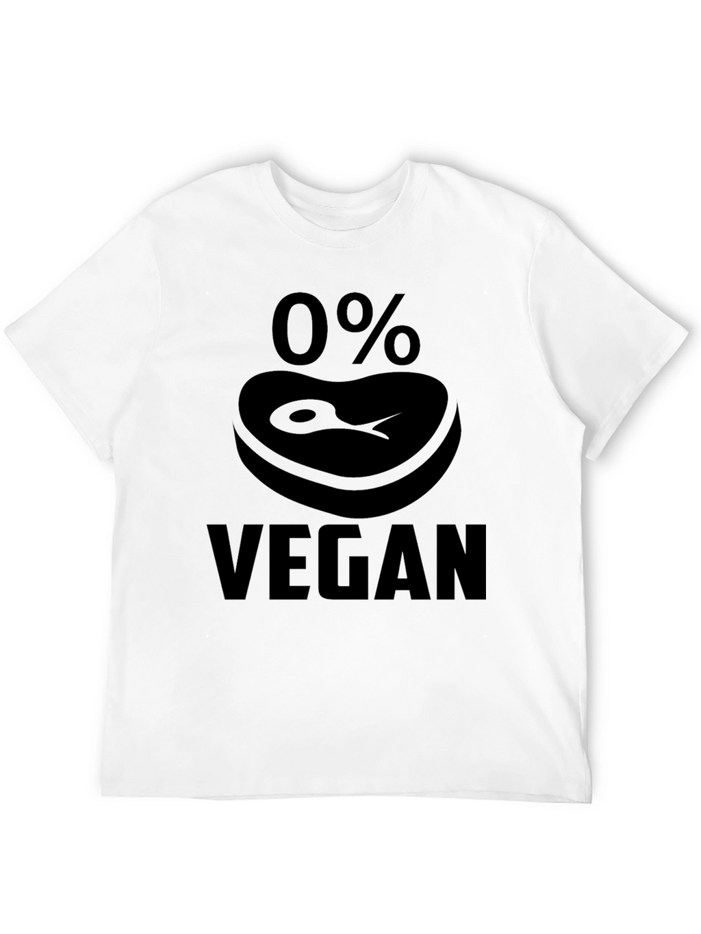 0% Vegan Black T-Shirt - Sarcastic Meat Lover Tee