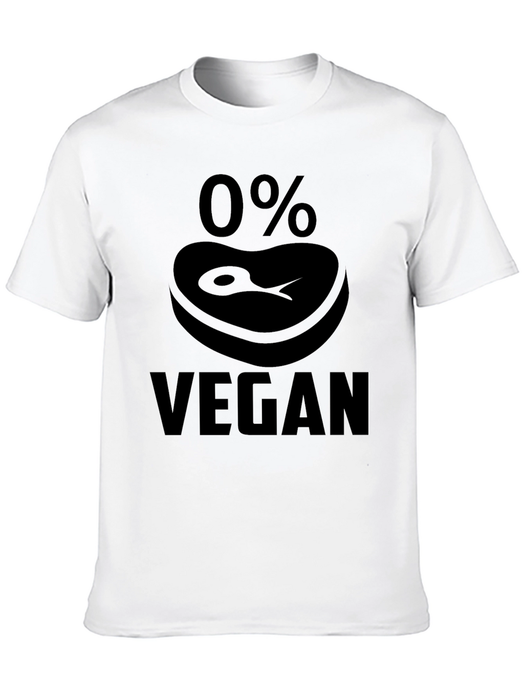 0% Vegan Black T-Shirt - Sarcastic Meat Lover Tee