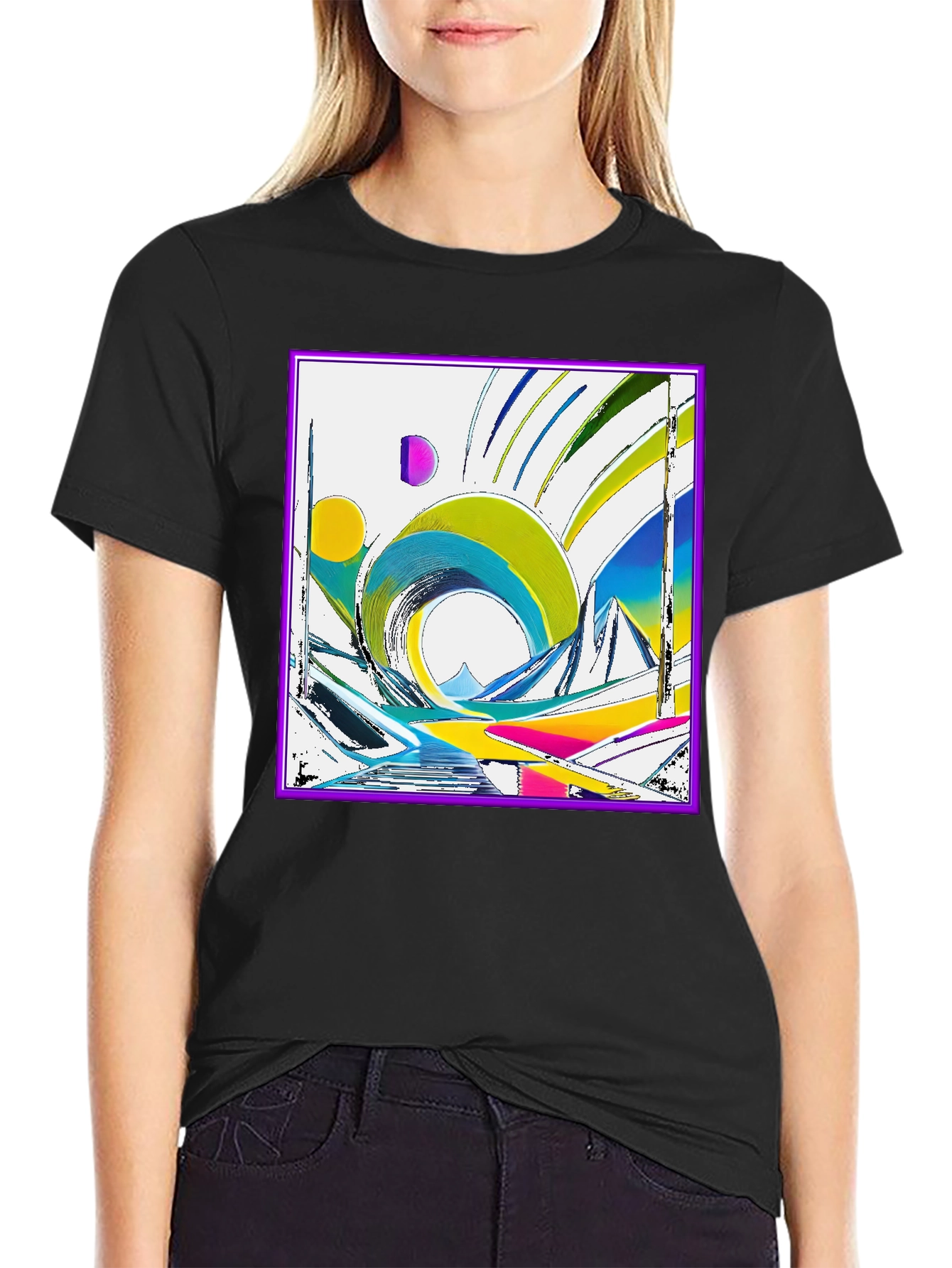 Abstract Geometric Art T-Shirt - Modern Design