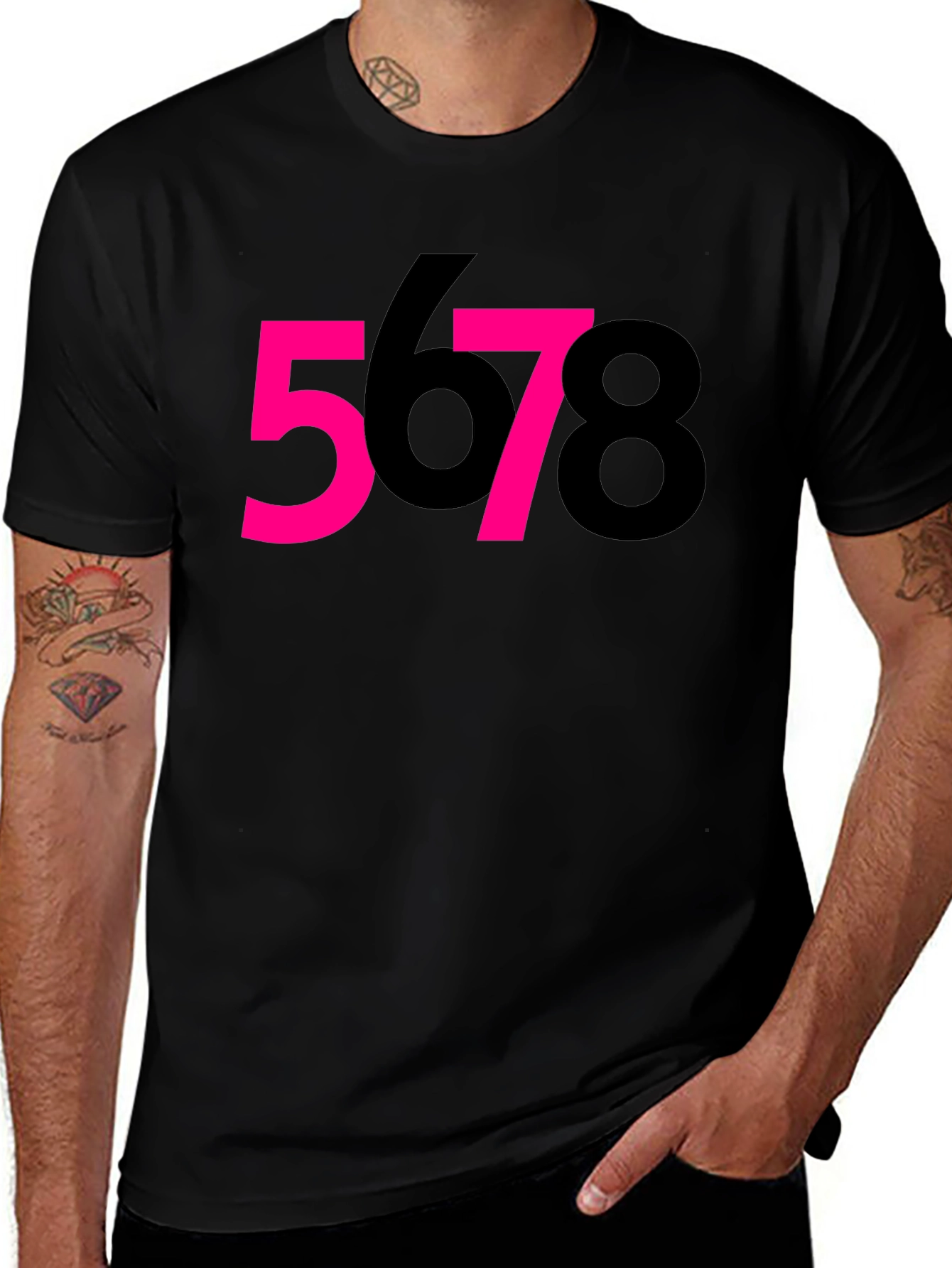 5678 Dance T-Shirt - Black Cotton Tee