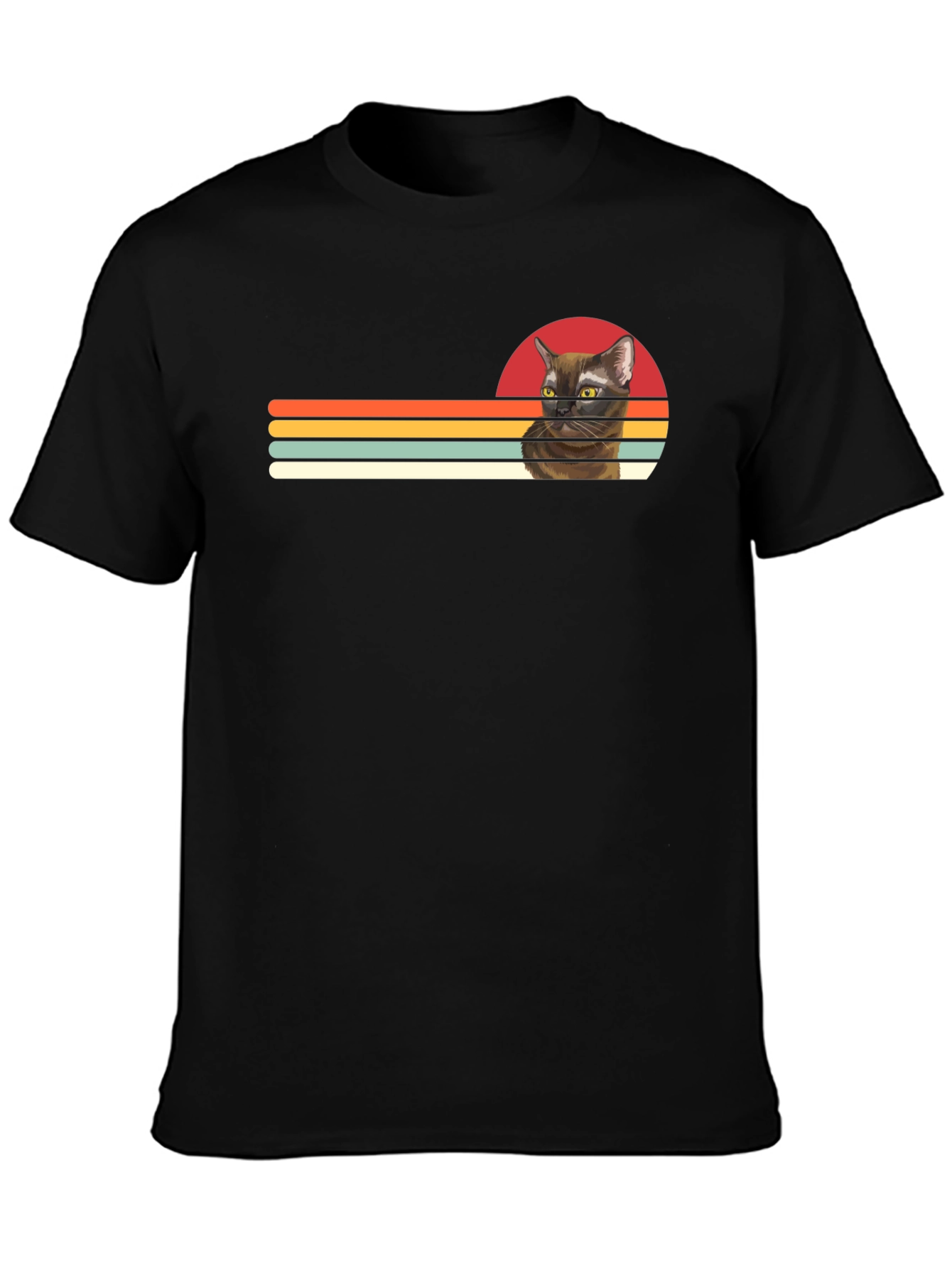 Retro Cat T-Shirt - Vintage Style Graphic Tee