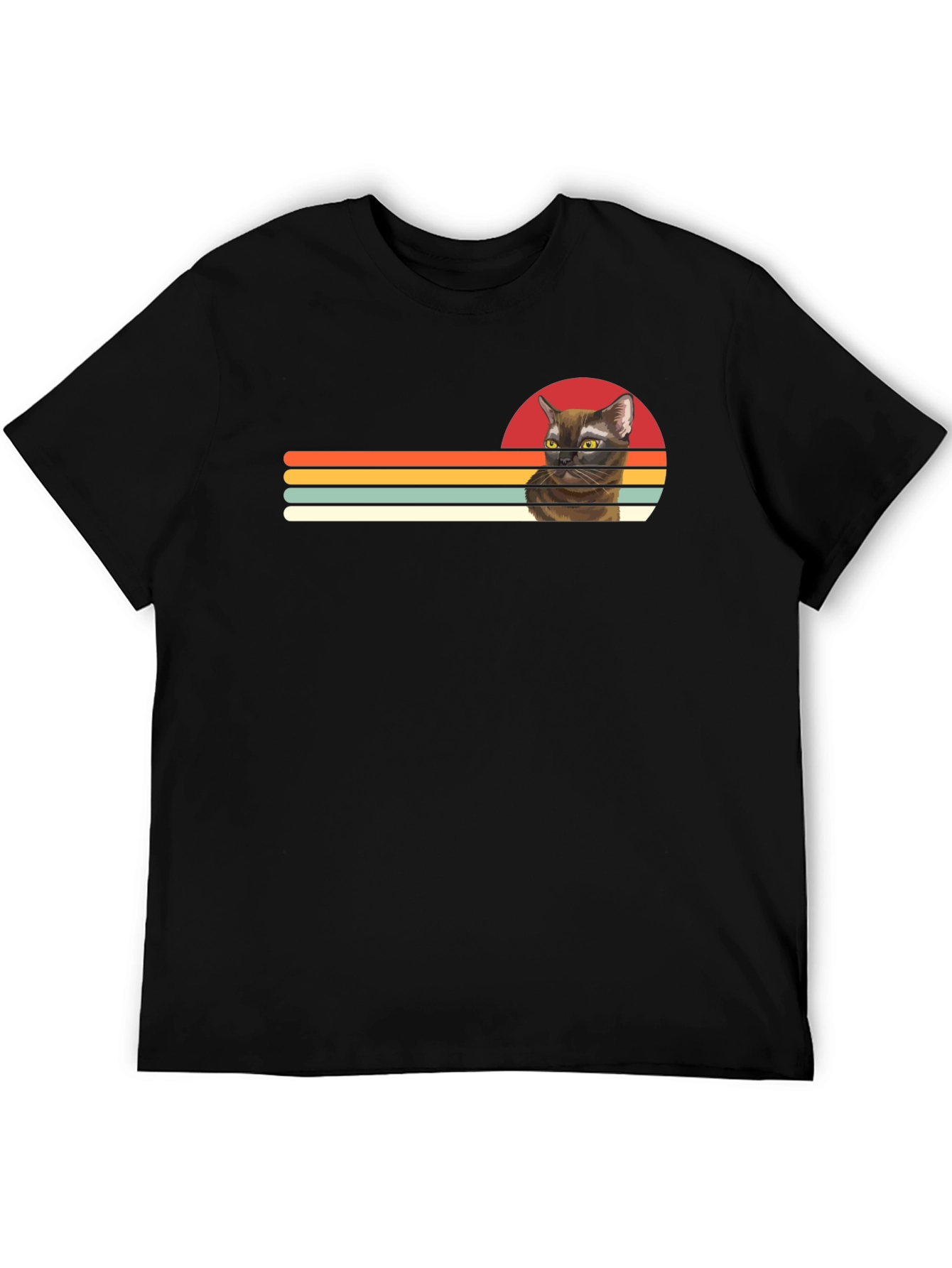 Retro Cat T-Shirt - Vintage Style Graphic Tee