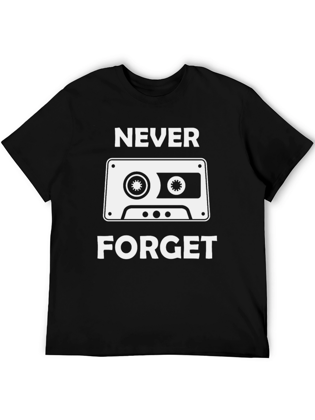 Retro Cassette Tape Never Forget Graphic Tee