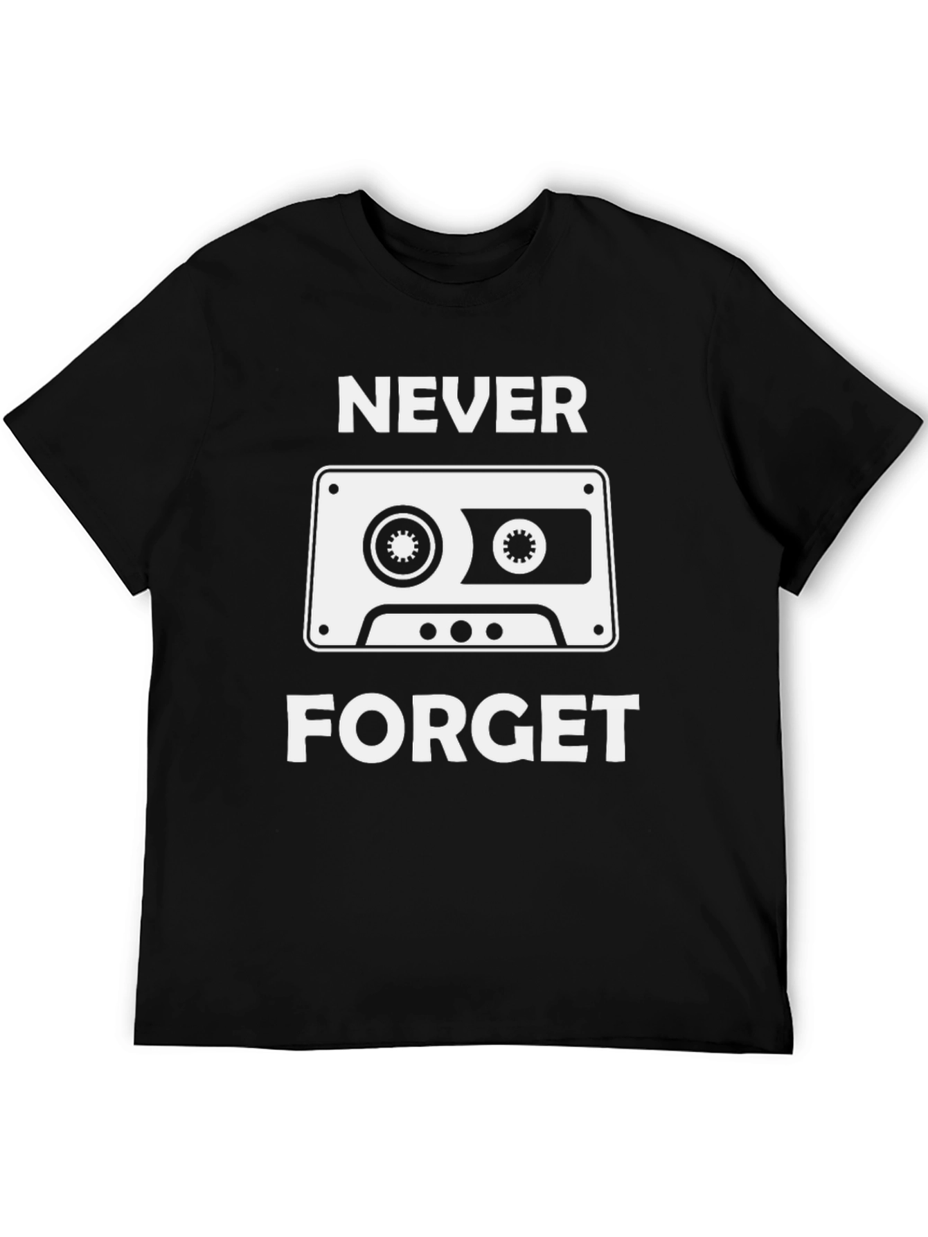 Retro Cassette Tape Never Forget Graphic Tee