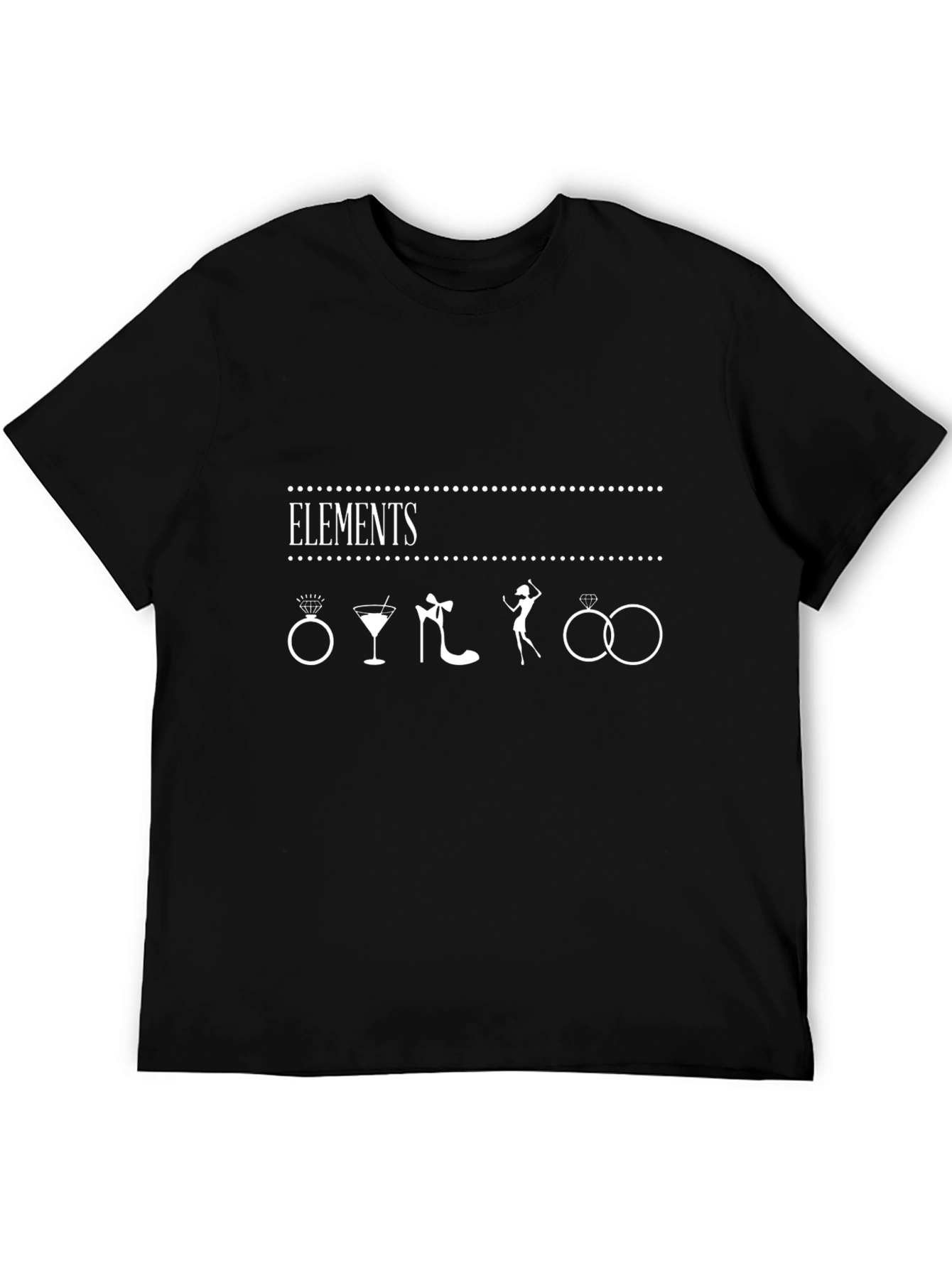 Bachelorette Party Elements Black T-Shirt