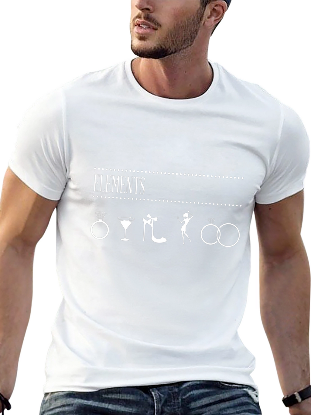 Bachelorette Party Elements Black T-Shirt