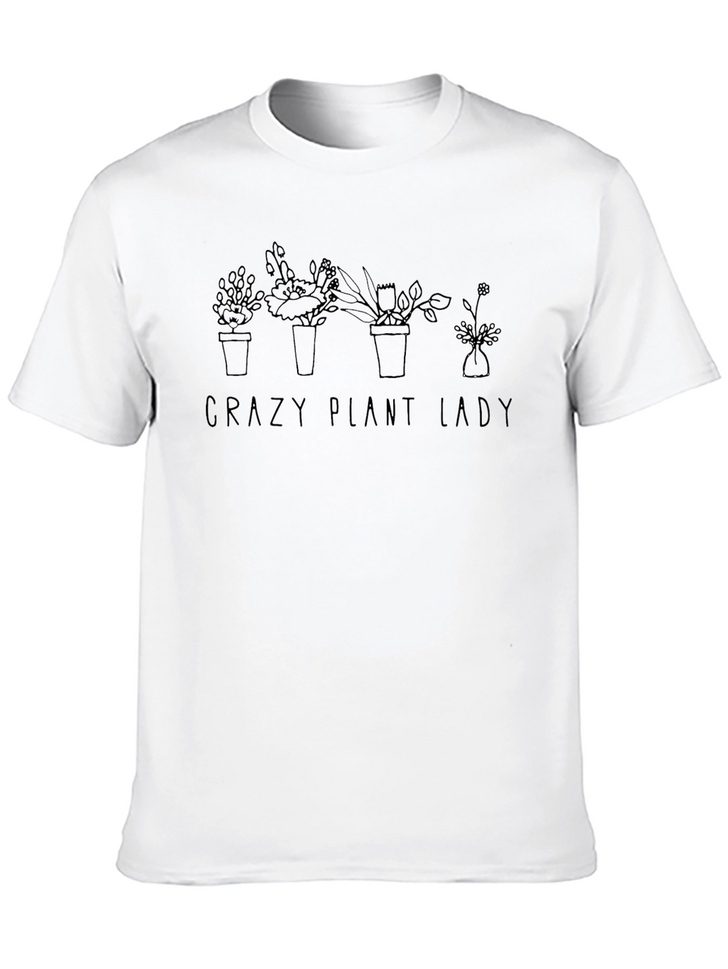 Crazy Plant Lady Graphic Tee - Black Casual Shirt