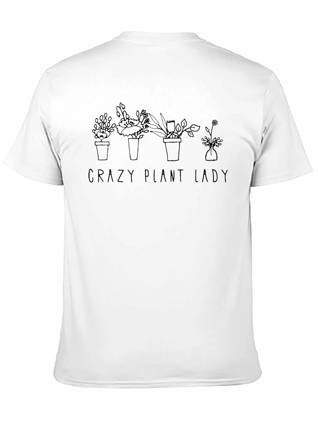 Crazy Plant Lady Graphic Tee - Black Casual Shirt