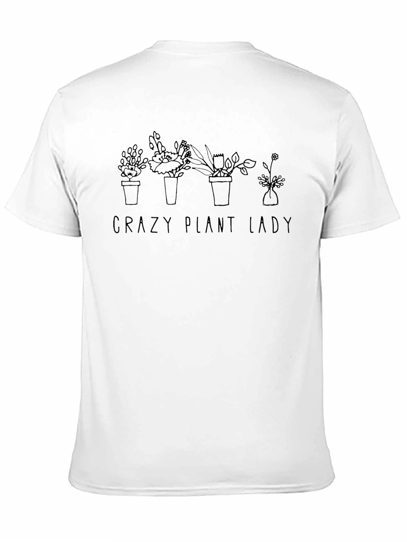 Crazy Plant Lady Graphic Tee - Black Casual Shirt