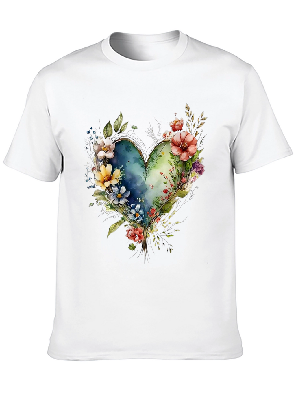 Floral Heart Graphic T-Shirt
