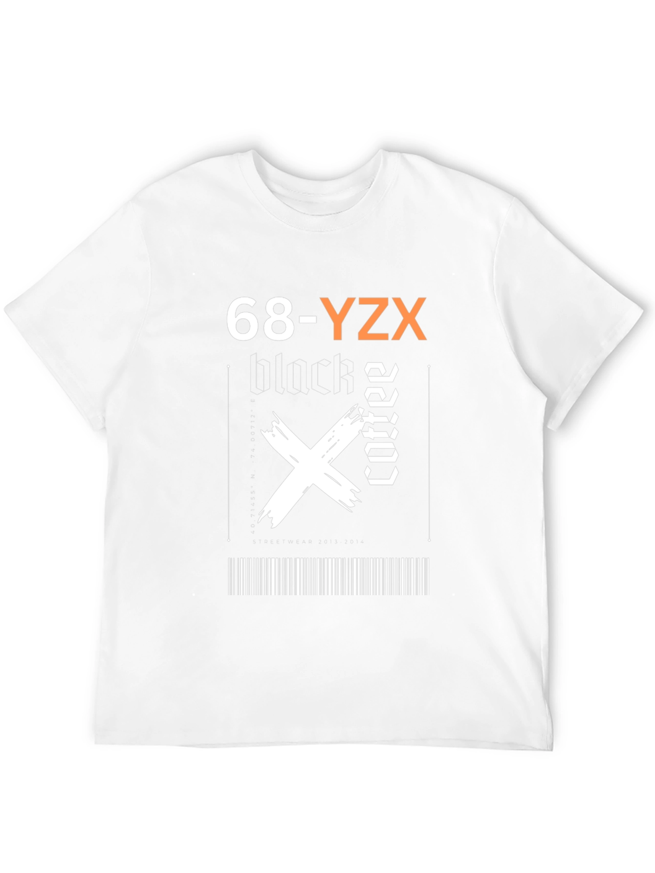 Black Coffee Graphic Tee - Trendy Barcode Design