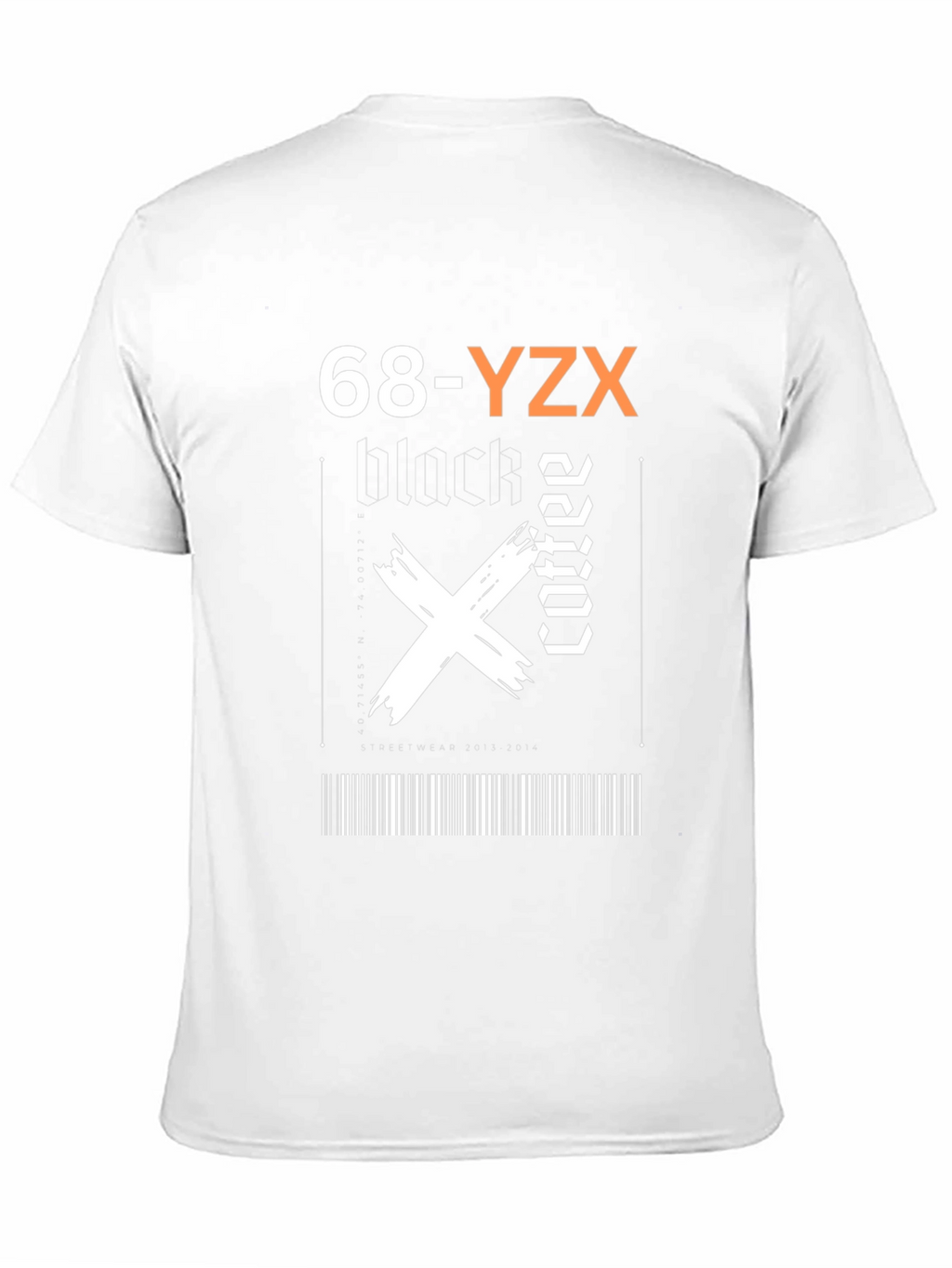 Black Coffee Graphic Tee - Trendy Barcode Design