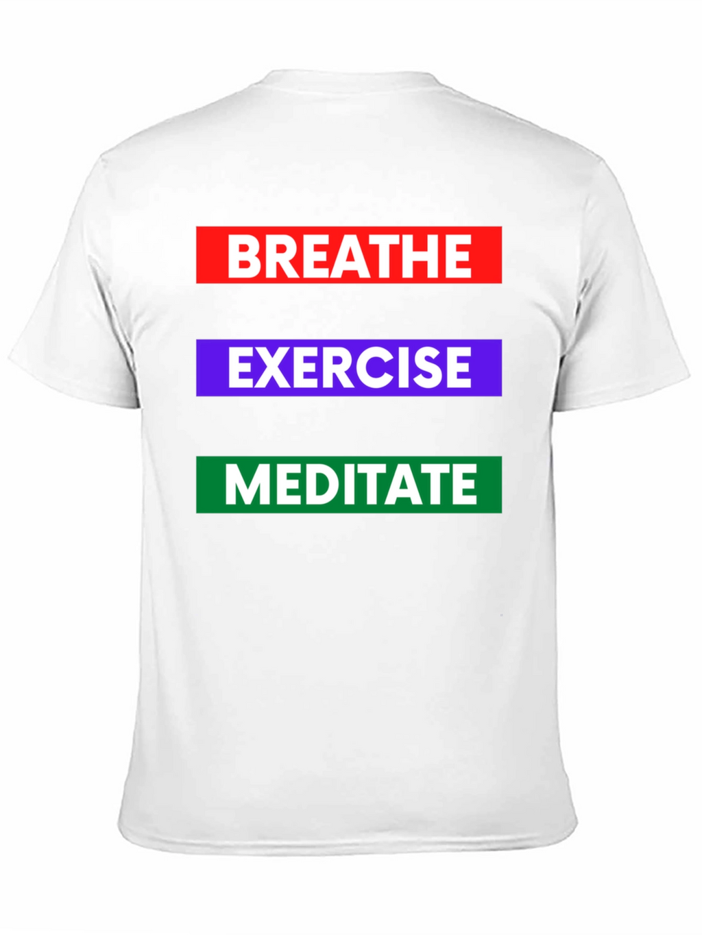 Breathe Exercise Meditate Graphic Tee - Black