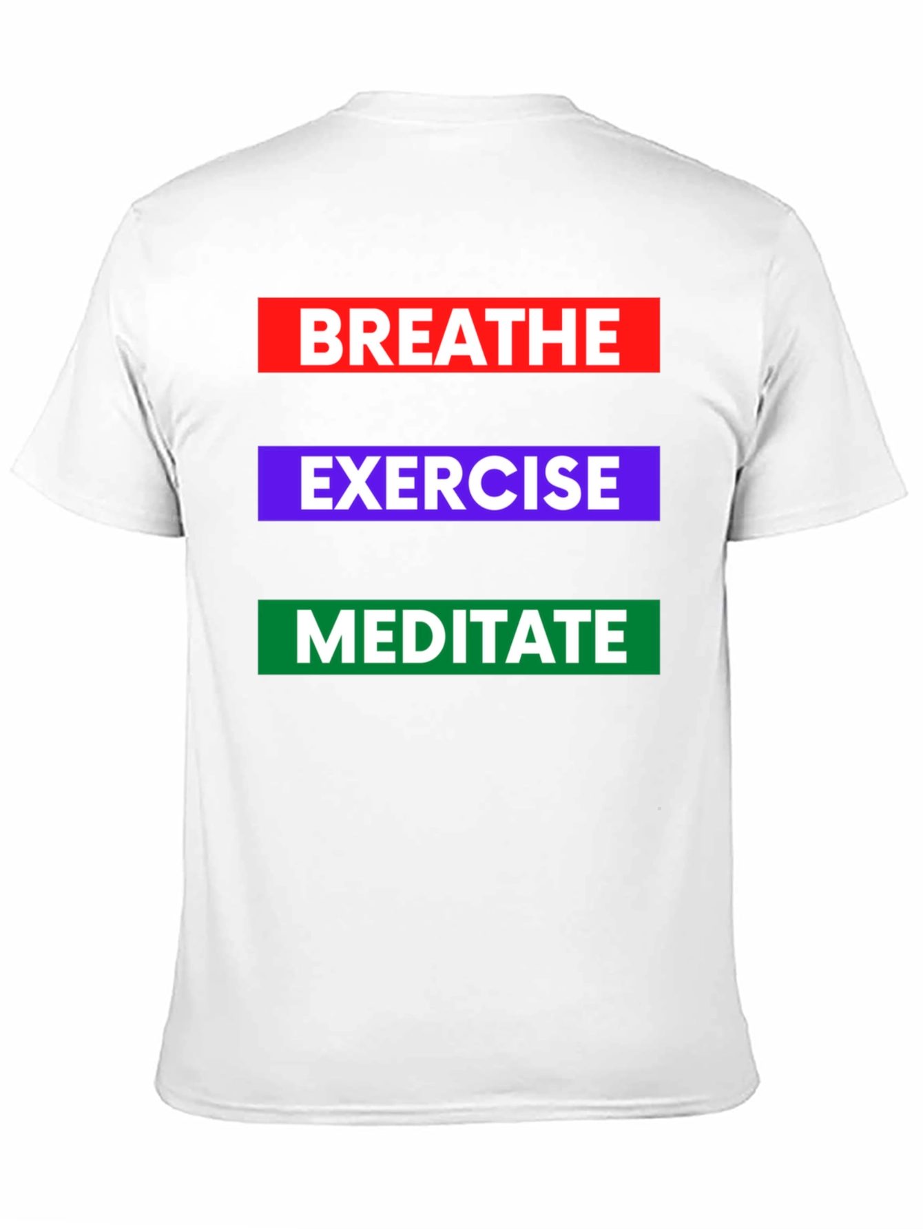 Breathe Exercise Meditate Graphic Tee - Black