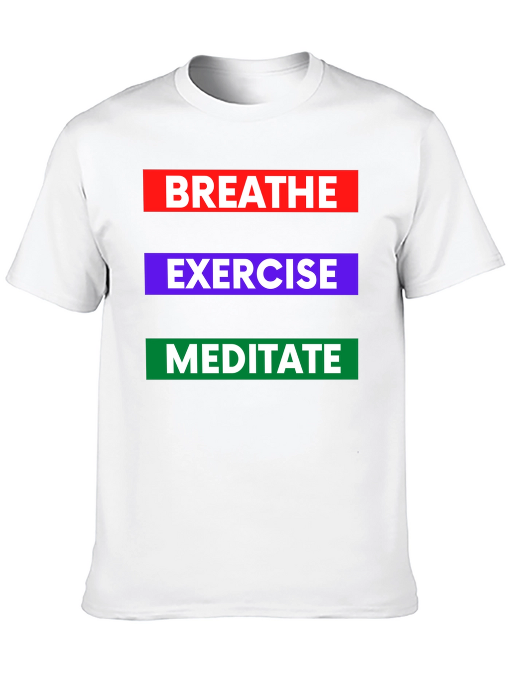 Breathe Exercise Meditate Graphic Tee - Black