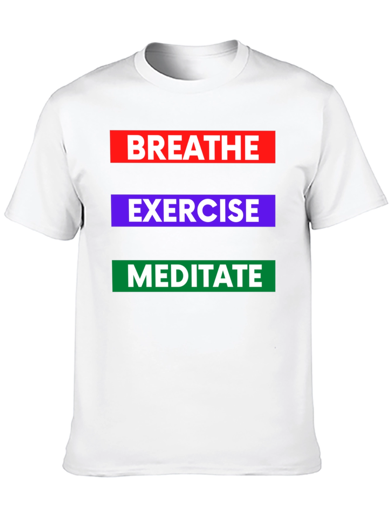Breathe Exercise Meditate Graphic Tee - Black