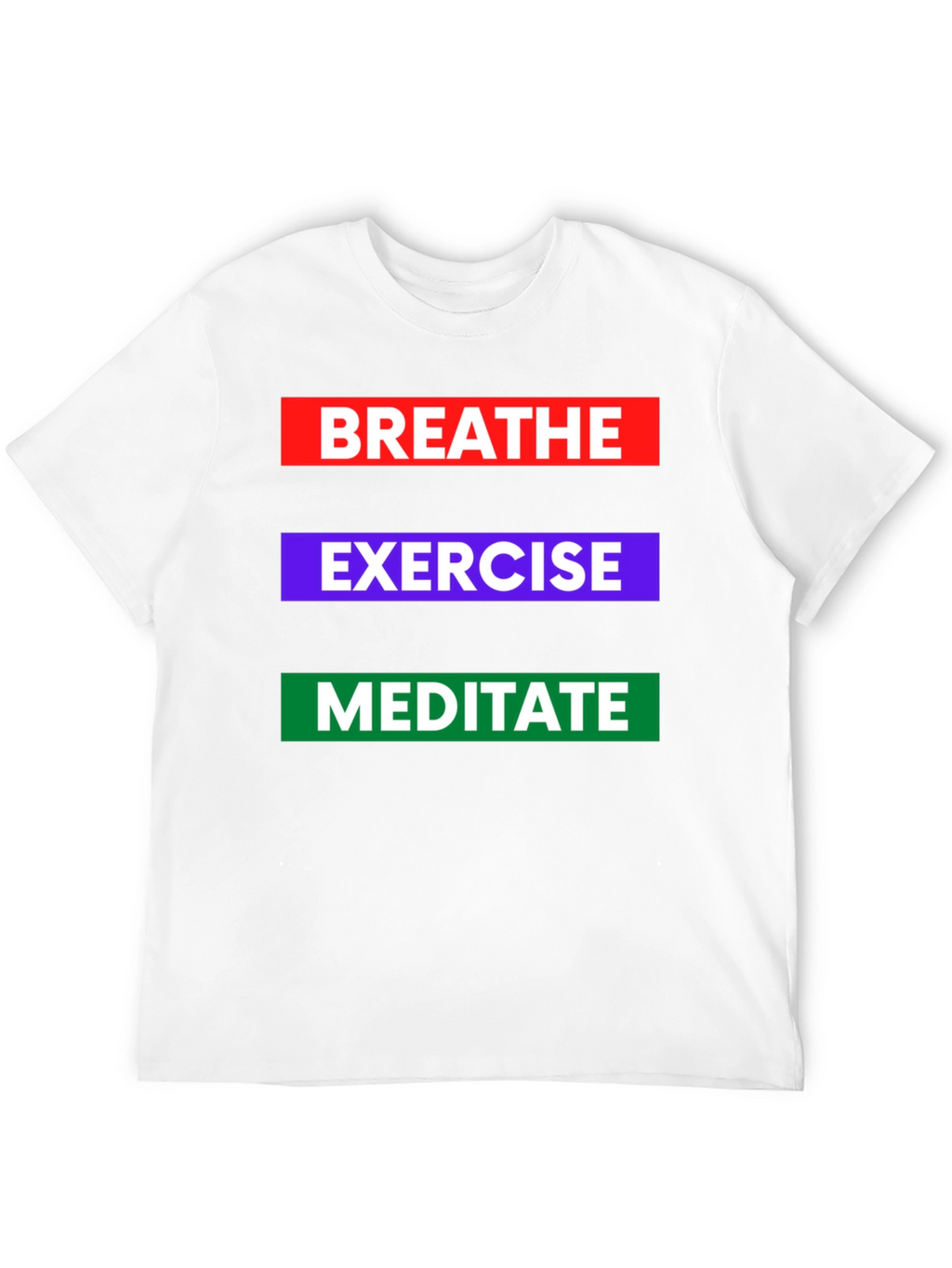 Breathe Exercise Meditate Graphic Tee - Black