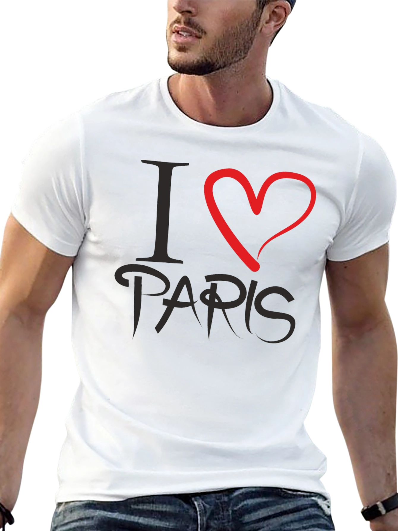 I Love Paris Graphic Tee - Stylish Casual Wear