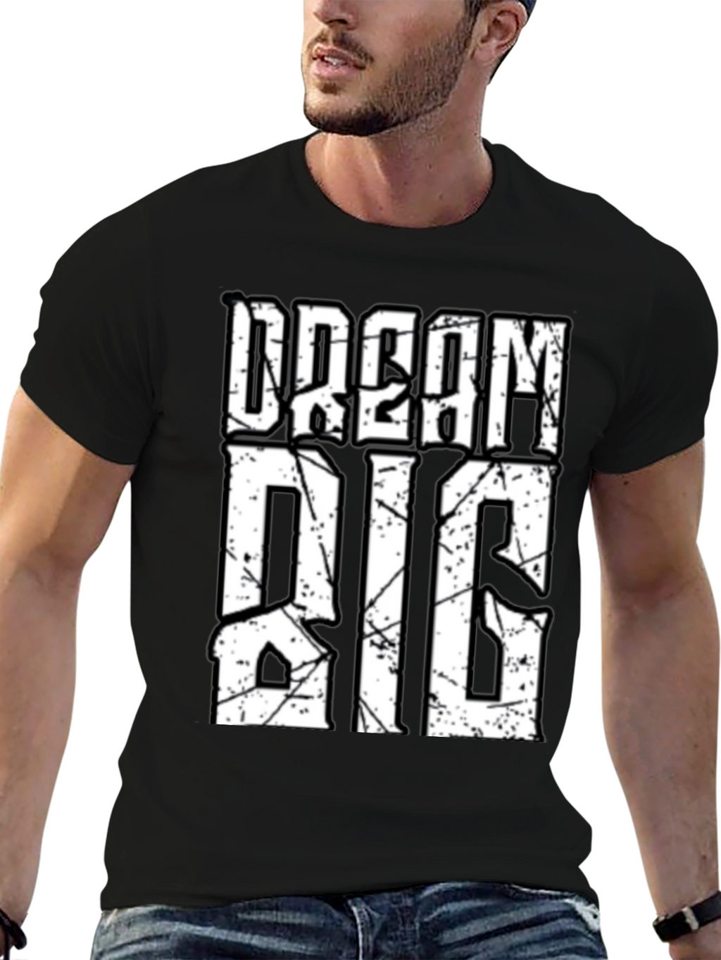 Dream Big Graphic Tee - Motivational Black T-Shirt