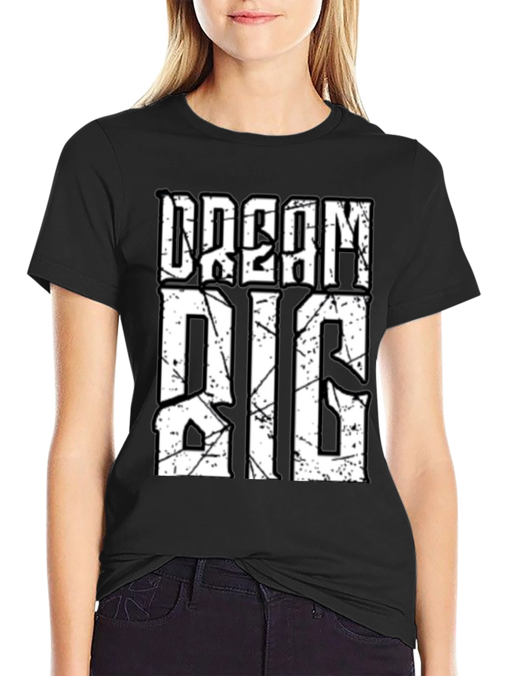Dream Big Graphic Tee - Motivational Black T-Shirt