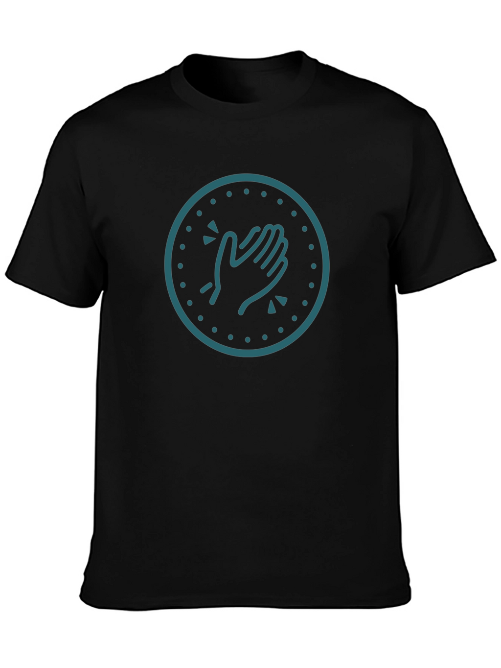 Clapping Hands Graphic Tee - Trendy Black T-Shirt