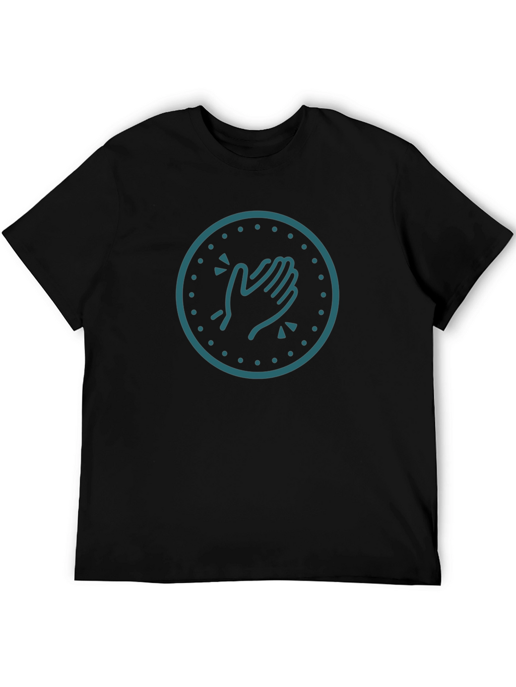 Clapping Hands Graphic Tee - Trendy Black T-Shirt