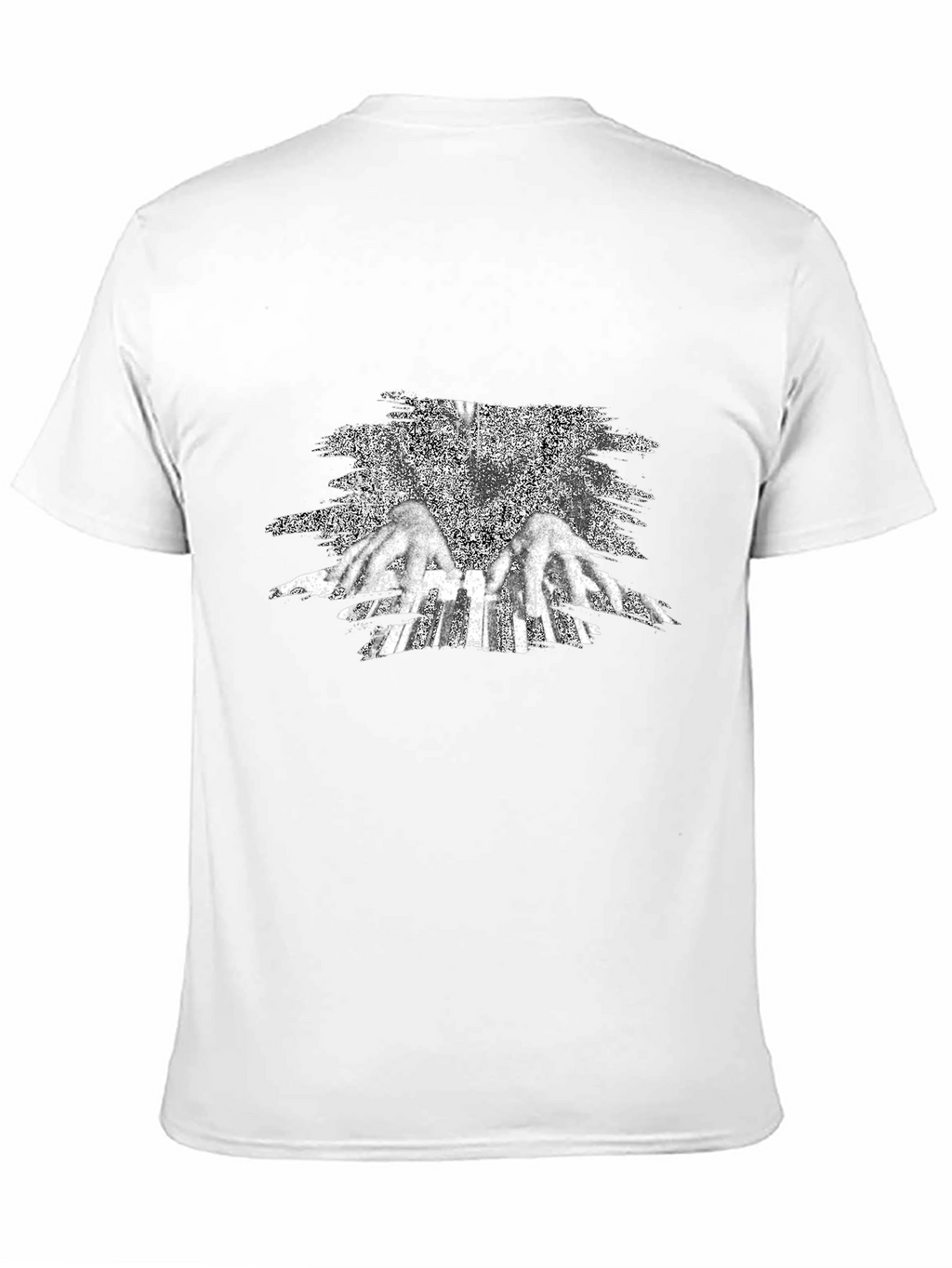 Black Graphic Tee - Angel Wings Design