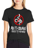 Anti-Snake Society Member T-Shirt - Black Tee