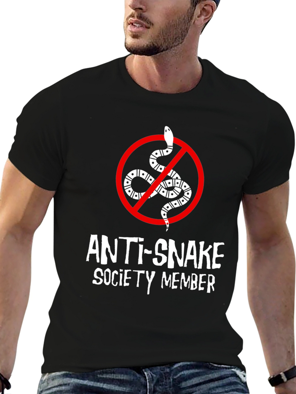 Anti-Snake Society Member T-Shirt - Black Tee