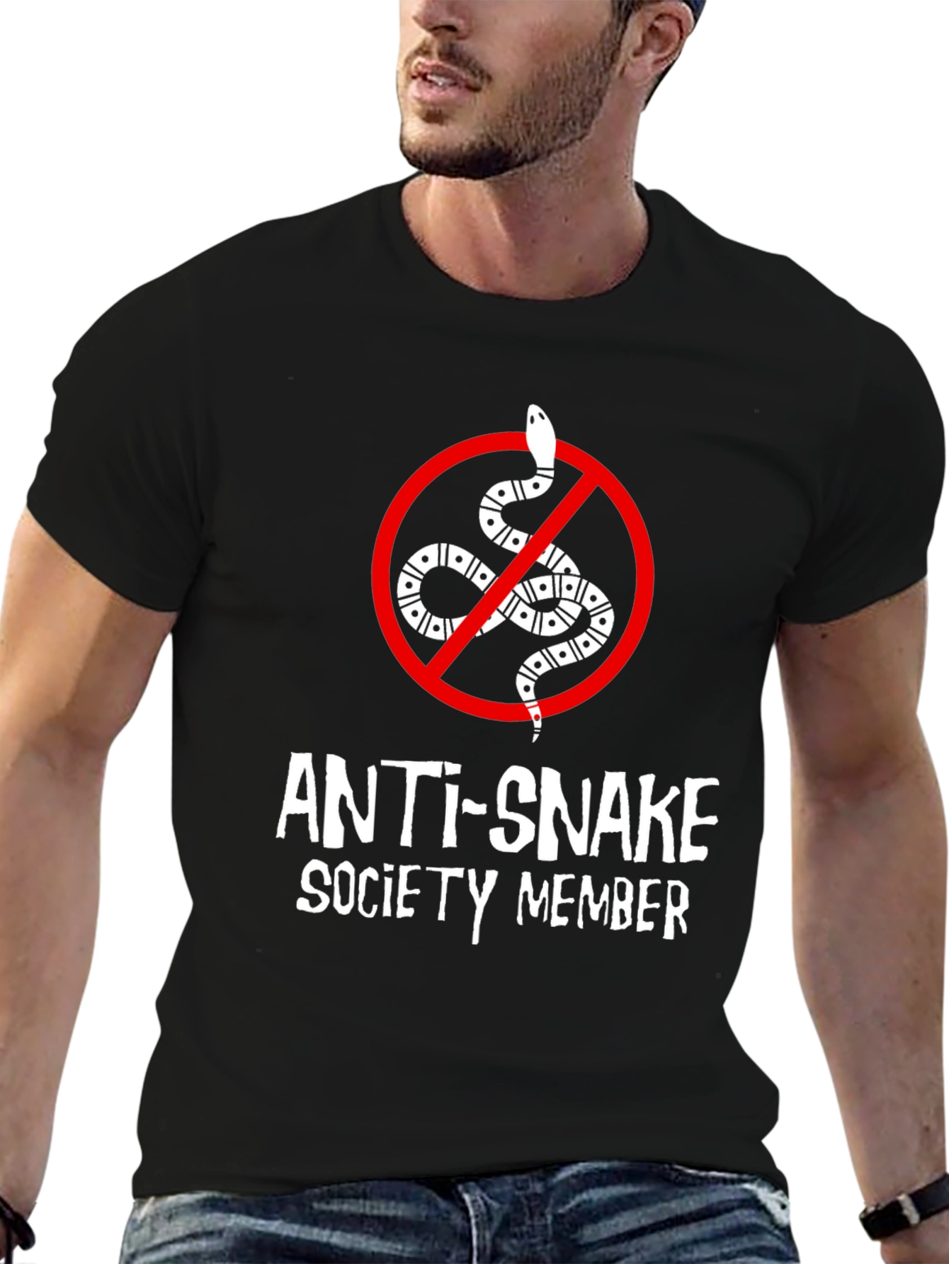 Anti-Snake Society Member T-Shirt - Black Tee