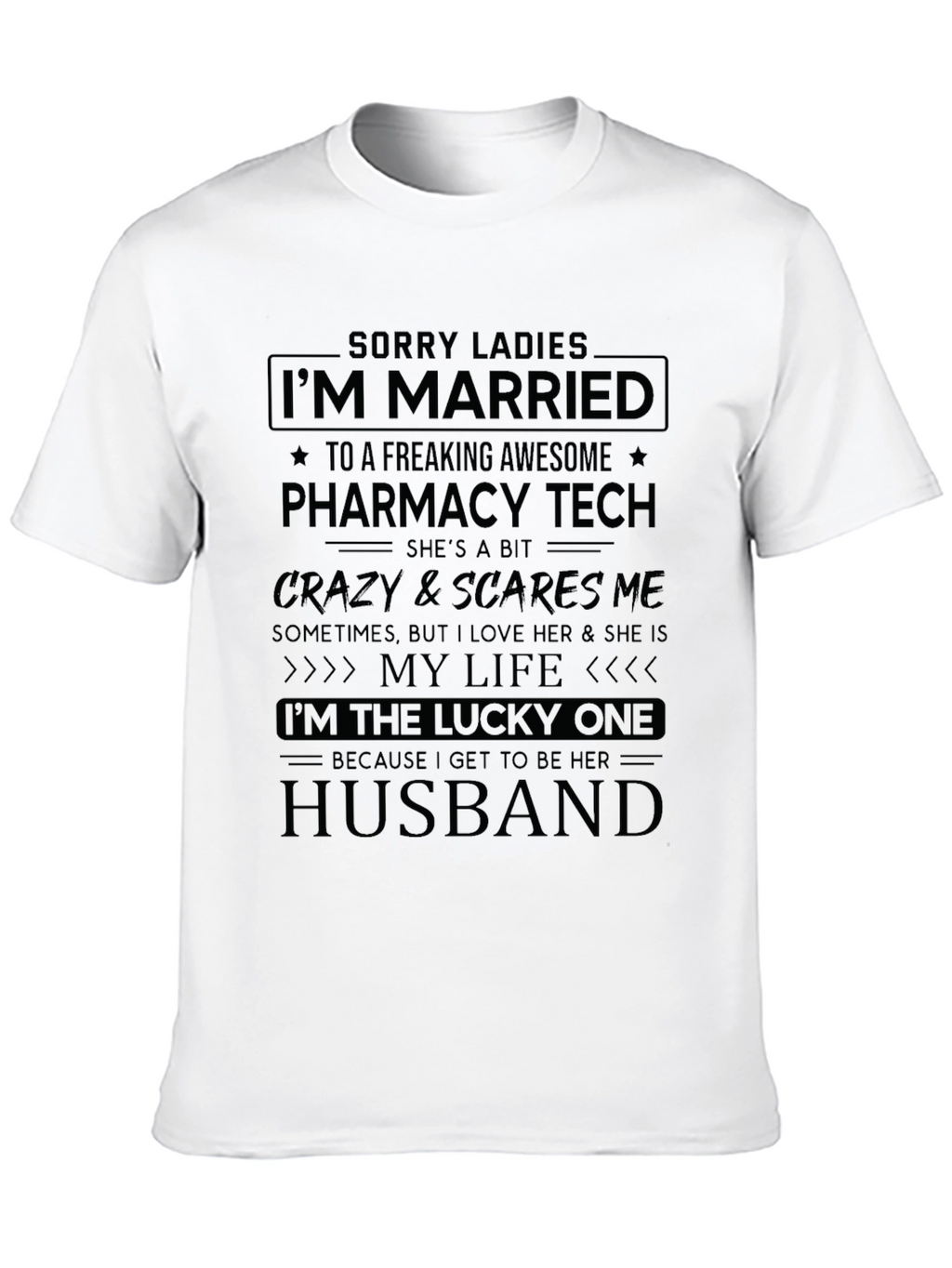 Married to Pharmacy Tech Novelty Graphic Tee