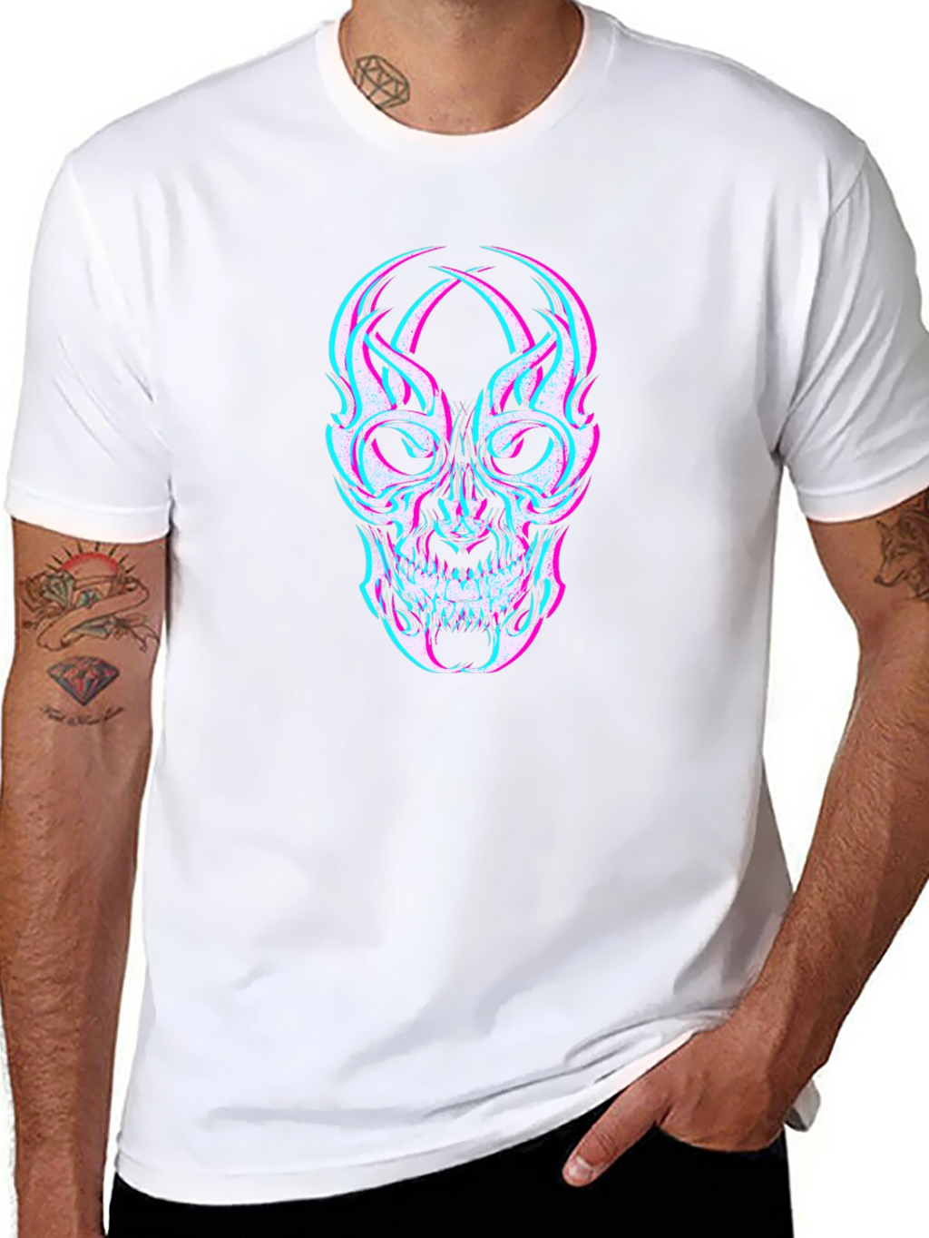 Skull Illusion Black T-Shirt