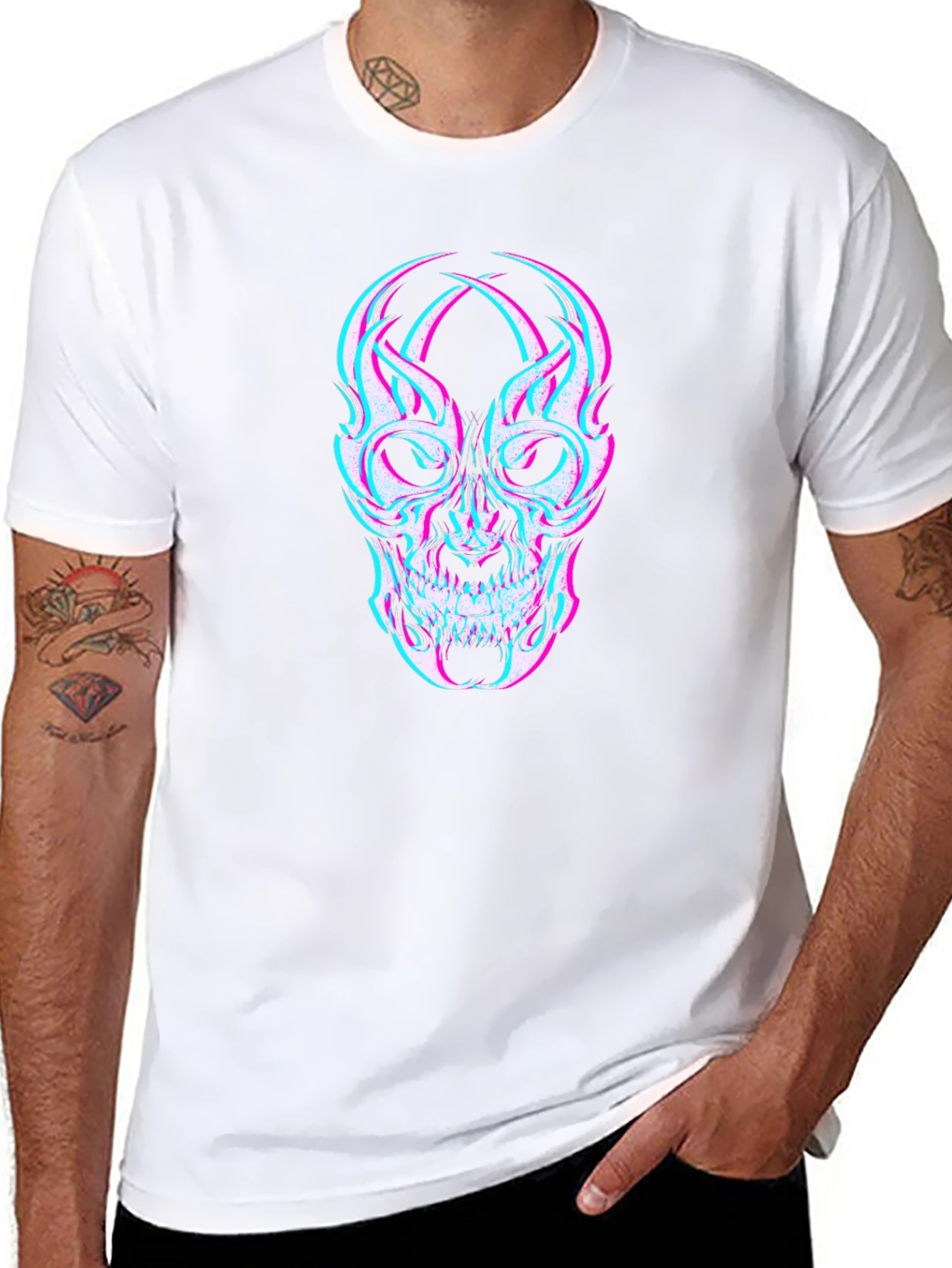 Skull Illusion Black T-Shirt