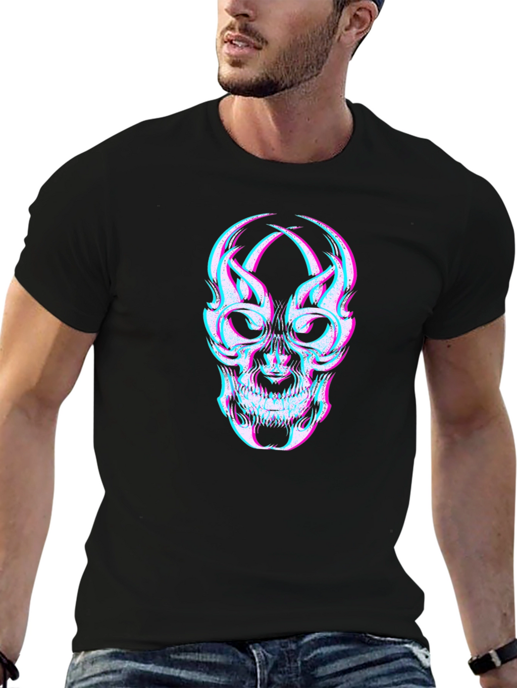 Skull Illusion Black T-Shirt