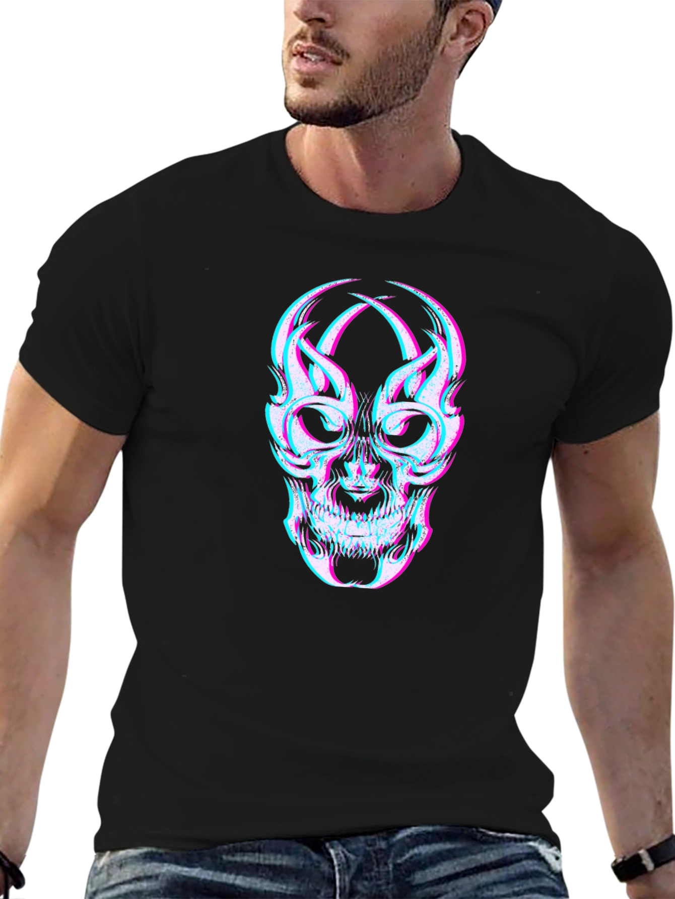 Skull Illusion Black T-Shirt