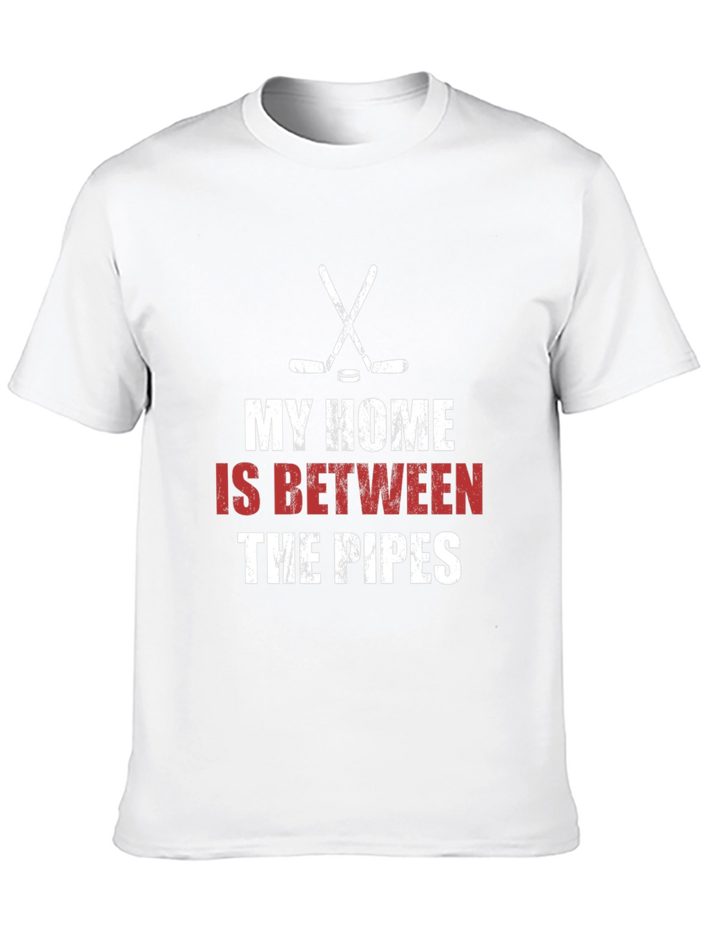Hockey Goalie T-Shirt: My Home is Between the Pipes