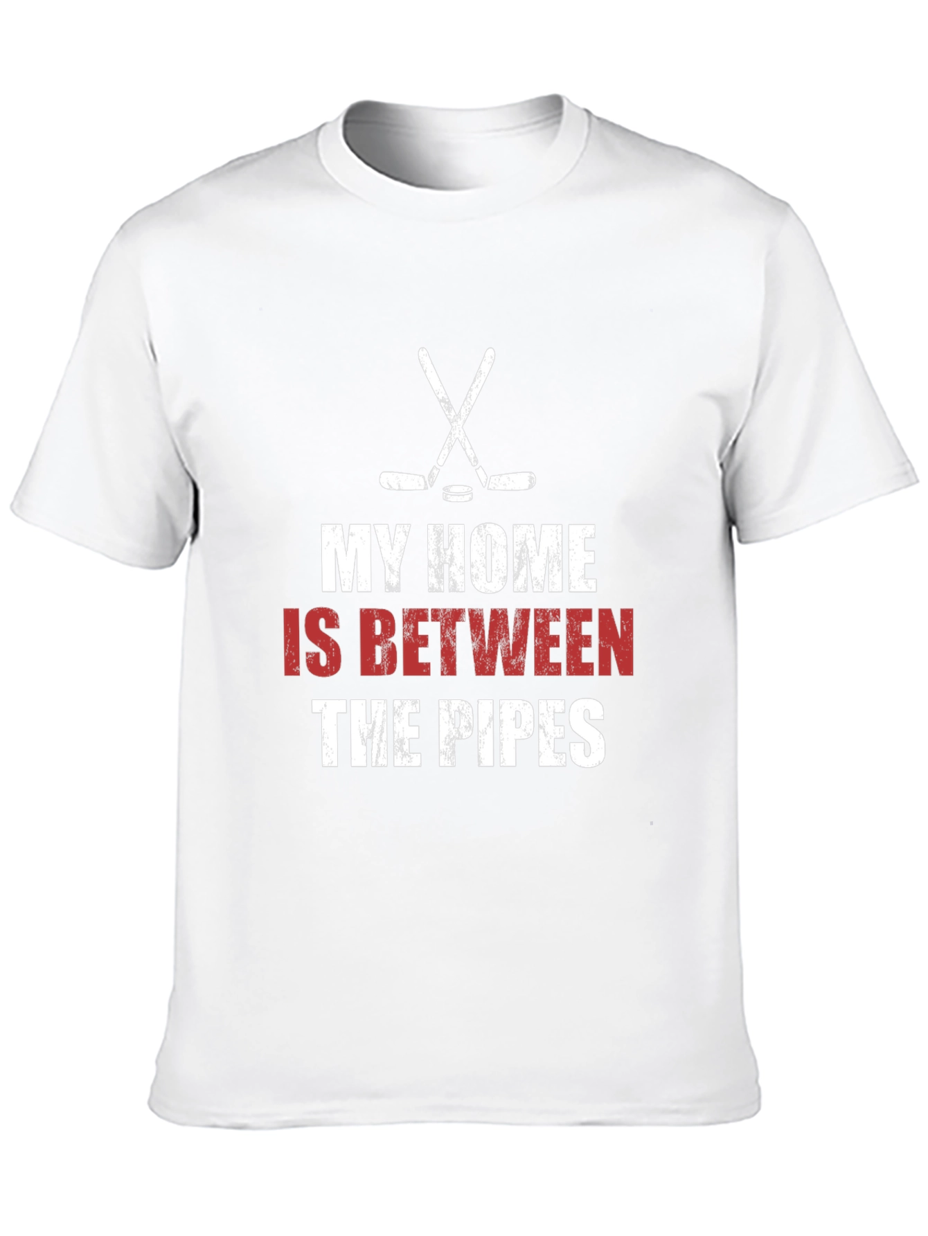 Hockey Goalie T-Shirt: My Home is Between the Pipes