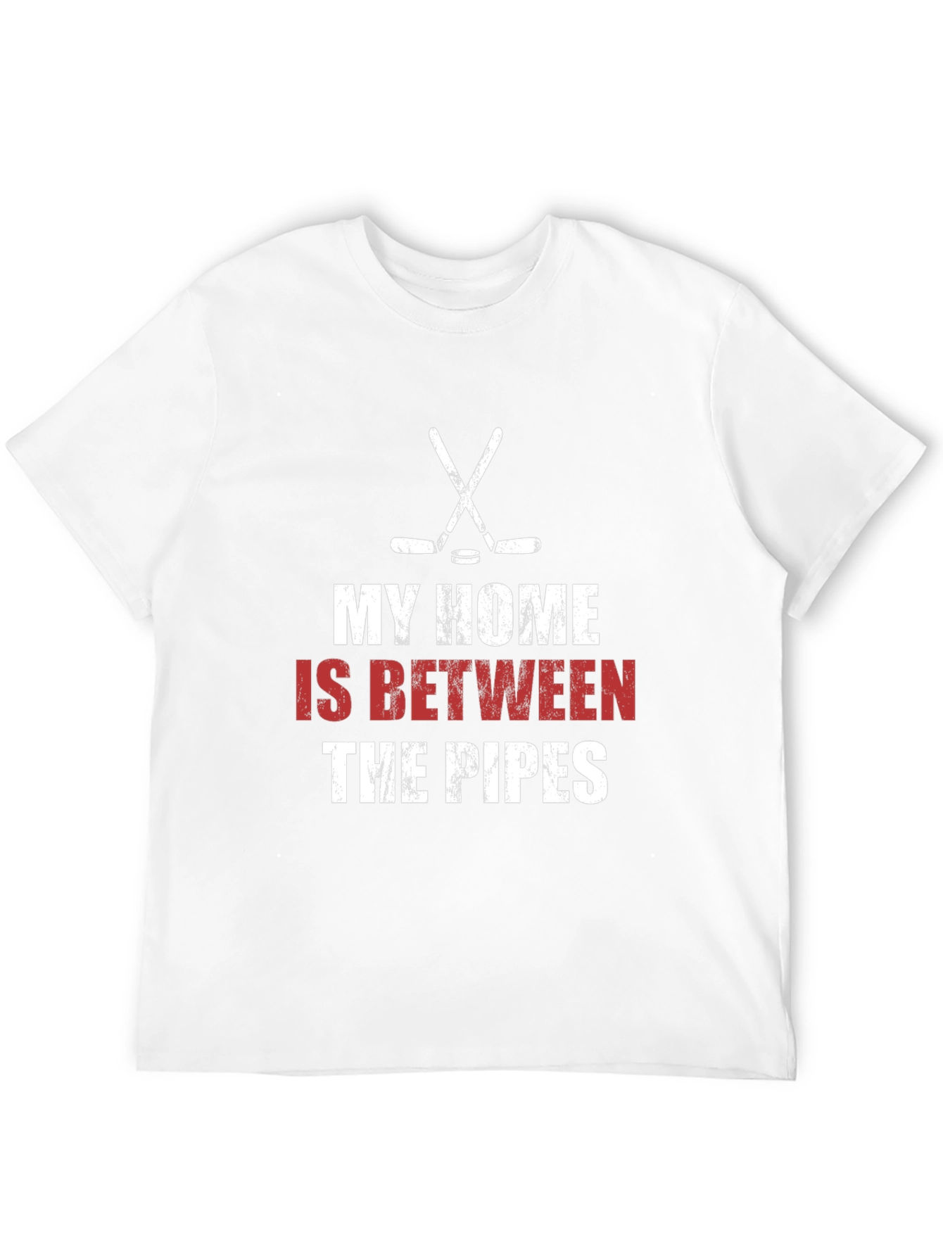 Hockey Goalie T-Shirt: My Home is Between the Pipes