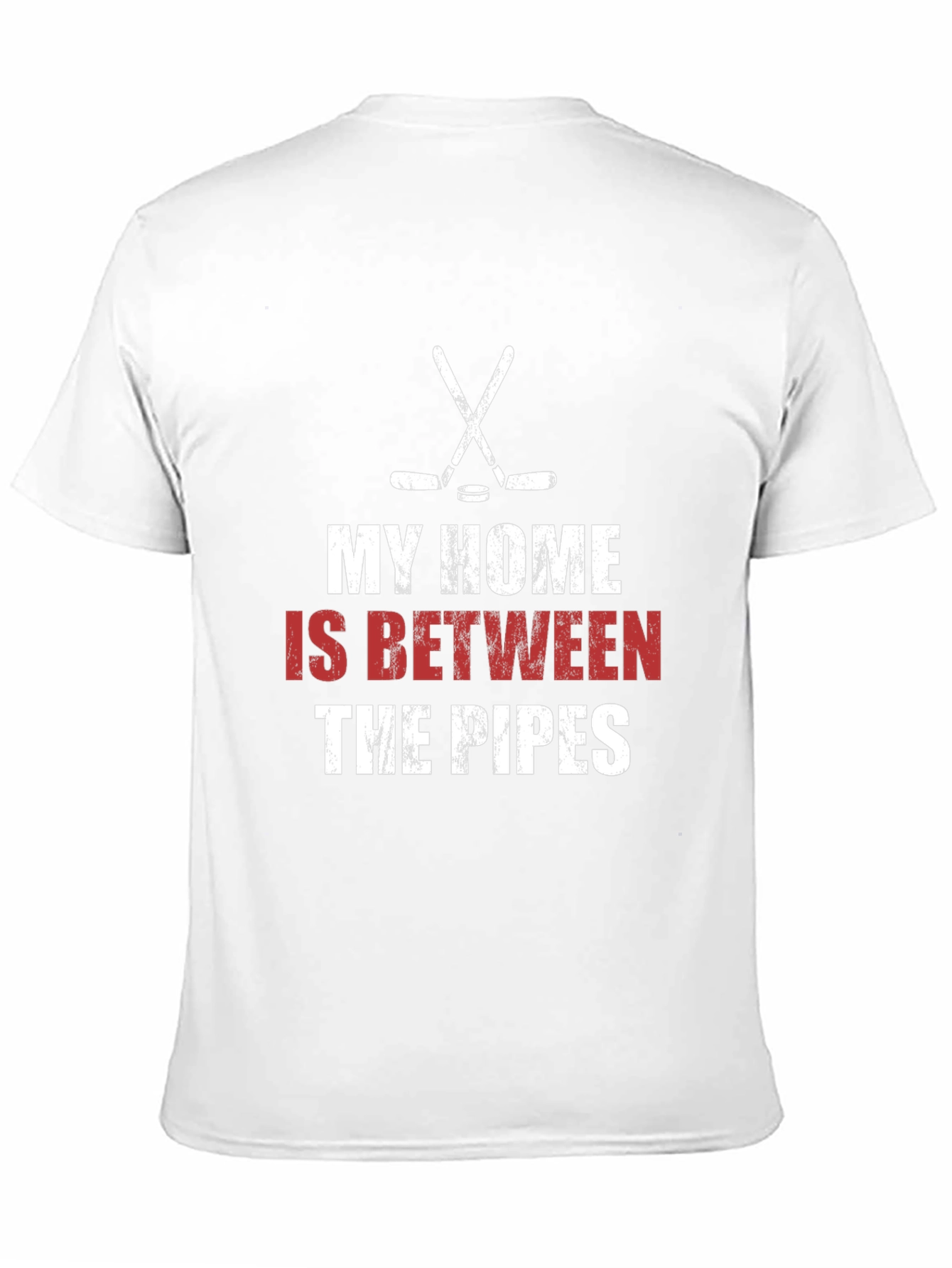 Hockey Goalie T-Shirt: My Home is Between the Pipes