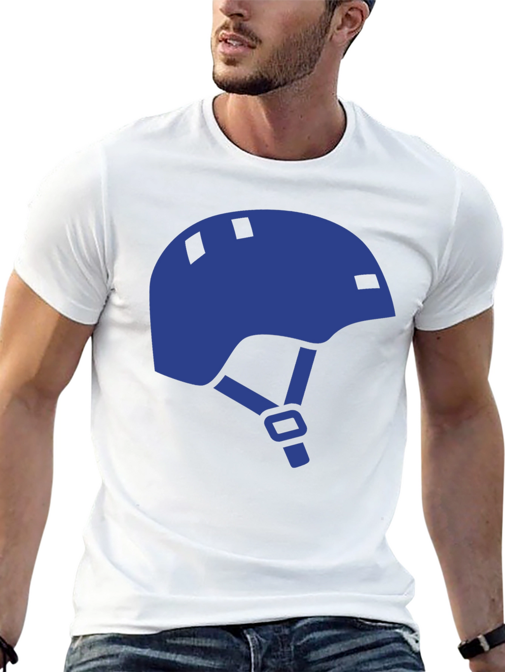 Helmet Graphic Tee - Black Casual Shirt