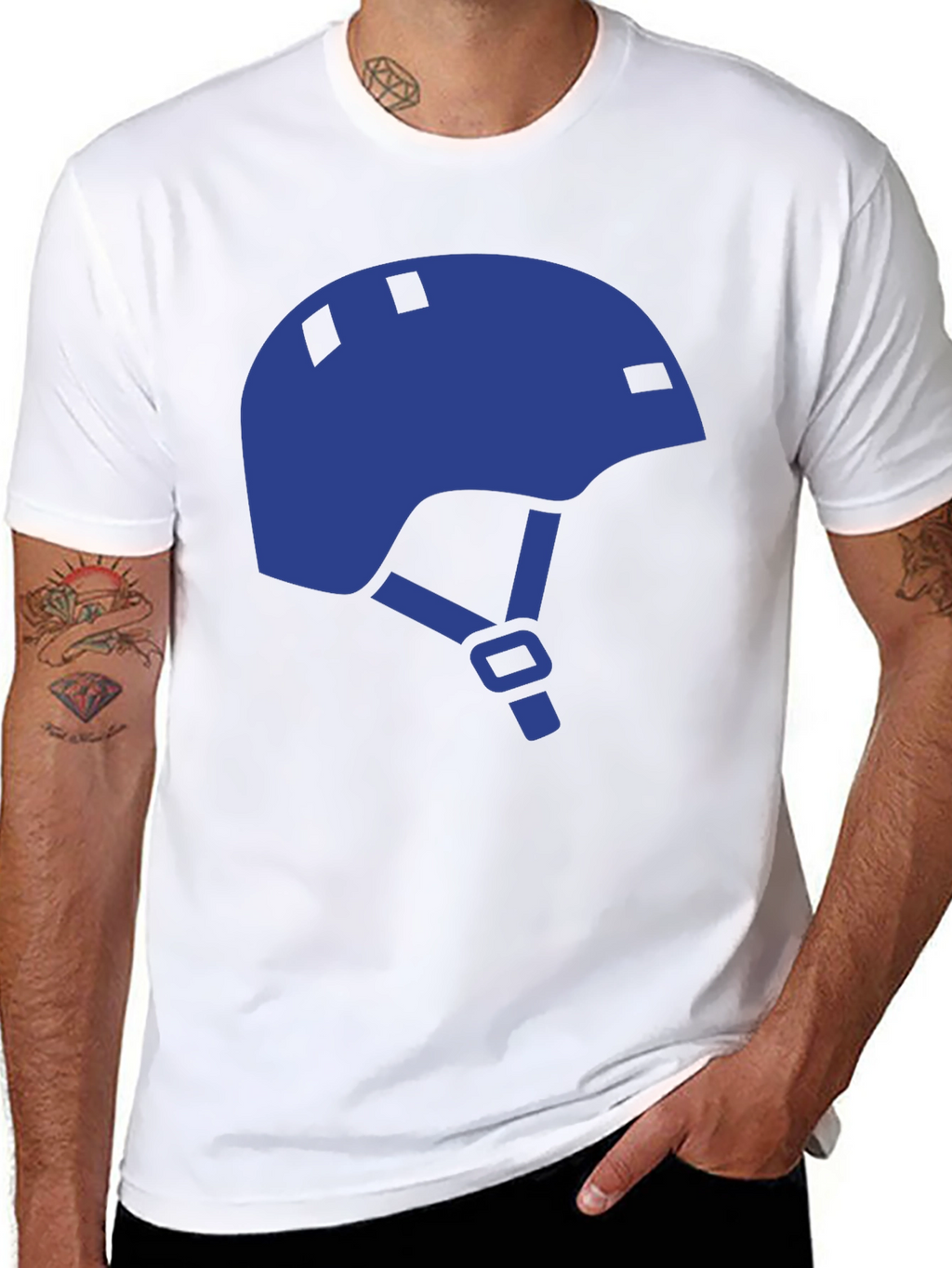 Helmet Graphic Tee - Black Casual Shirt