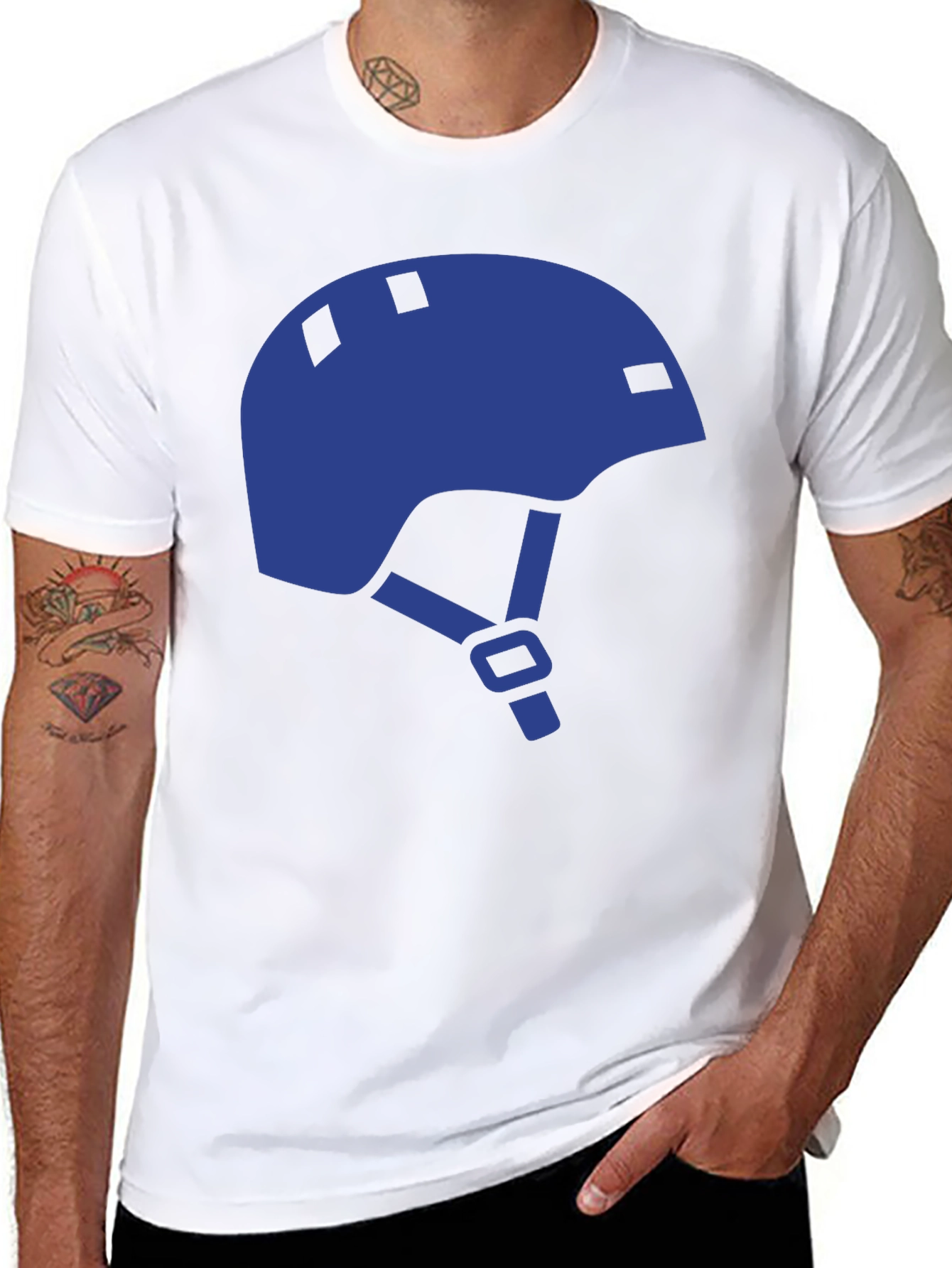 Helmet Graphic Tee - Black Casual Shirt