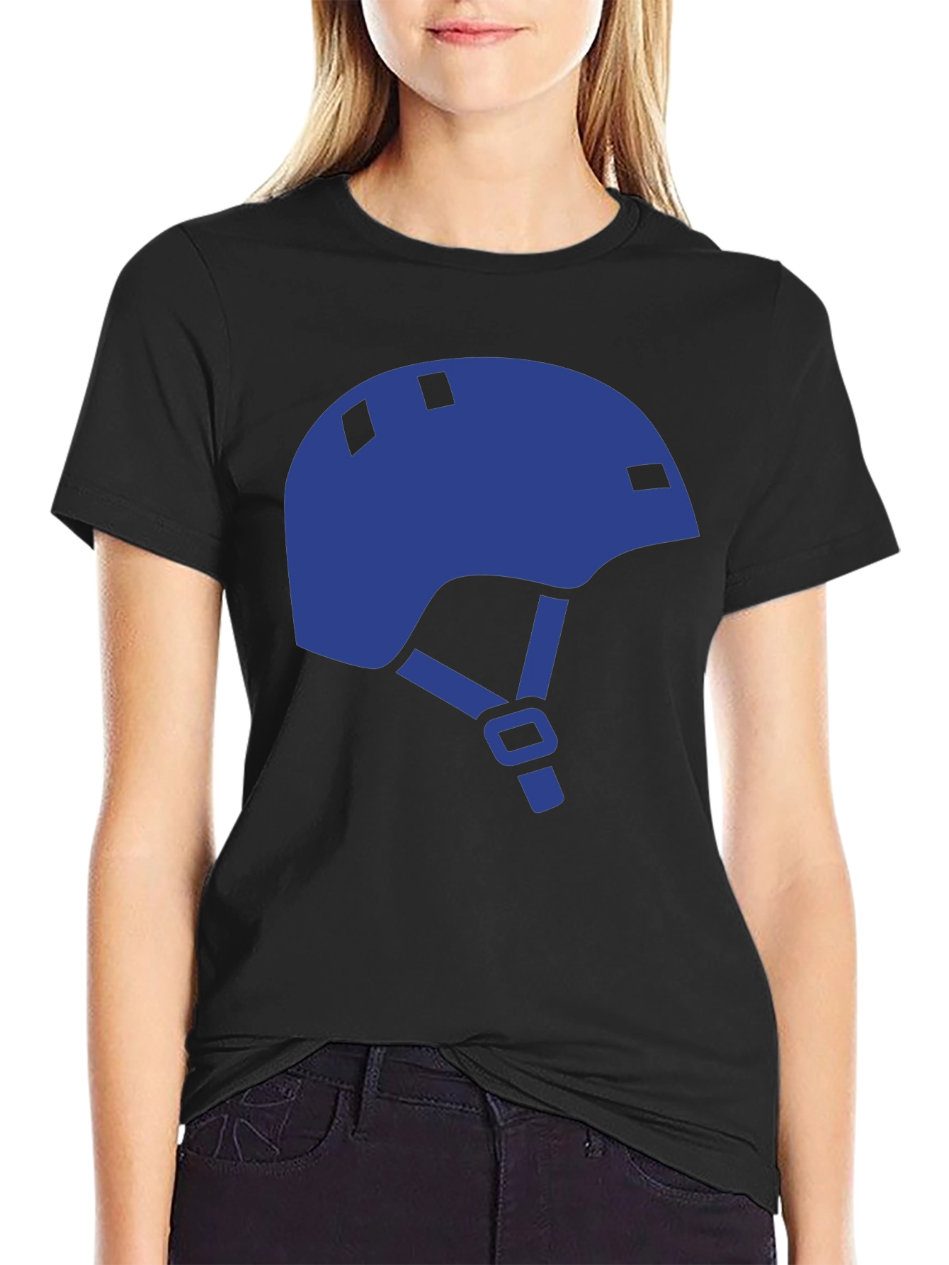 Helmet Graphic Tee - Black Casual Shirt