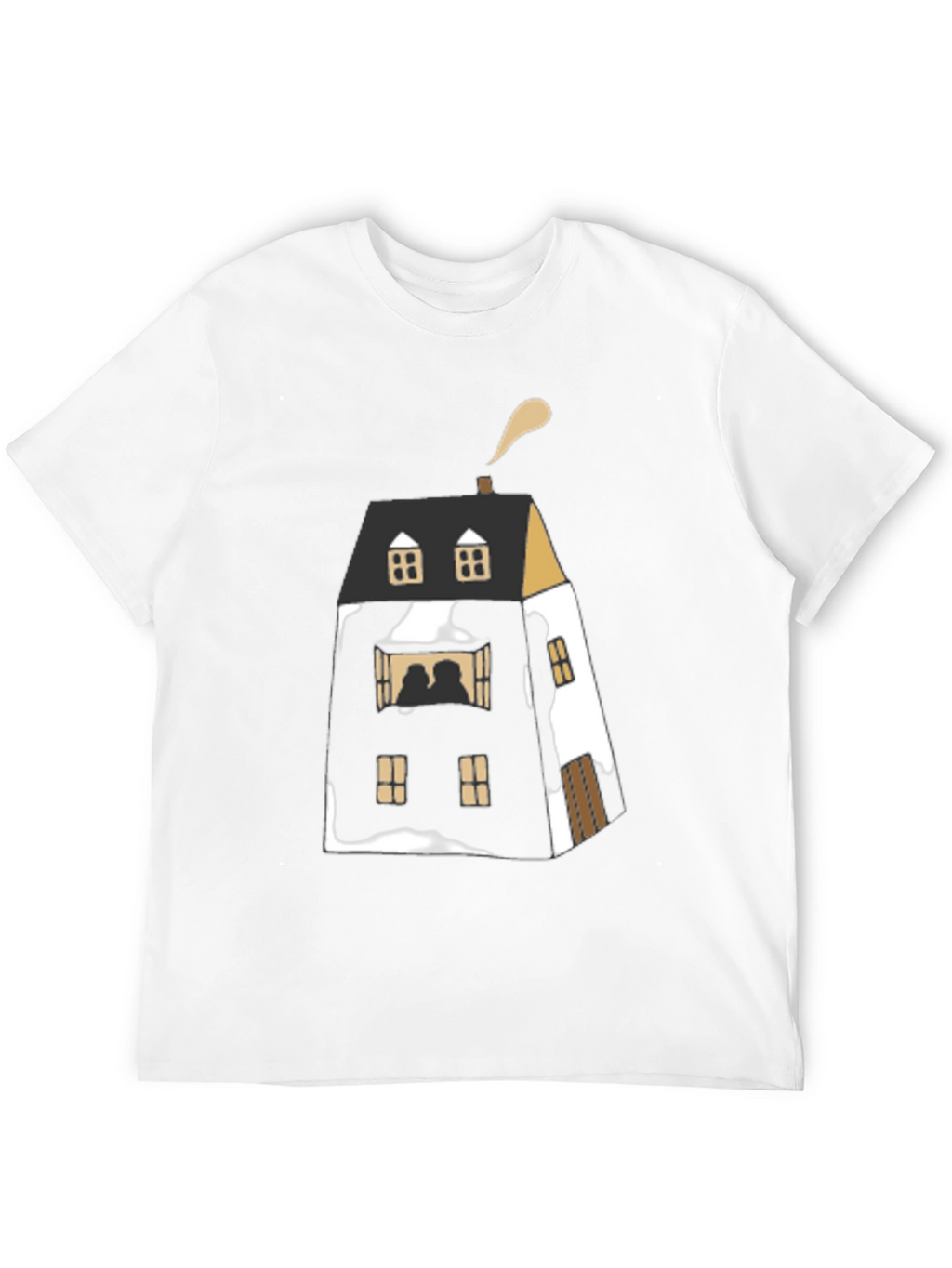 Unique House Graphic Black T-Shirt