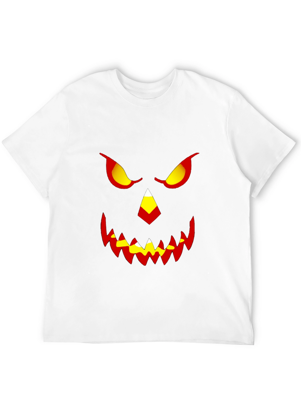 Halloween Pumpkin Face Graphic Tee - Mens Black T-Shirt